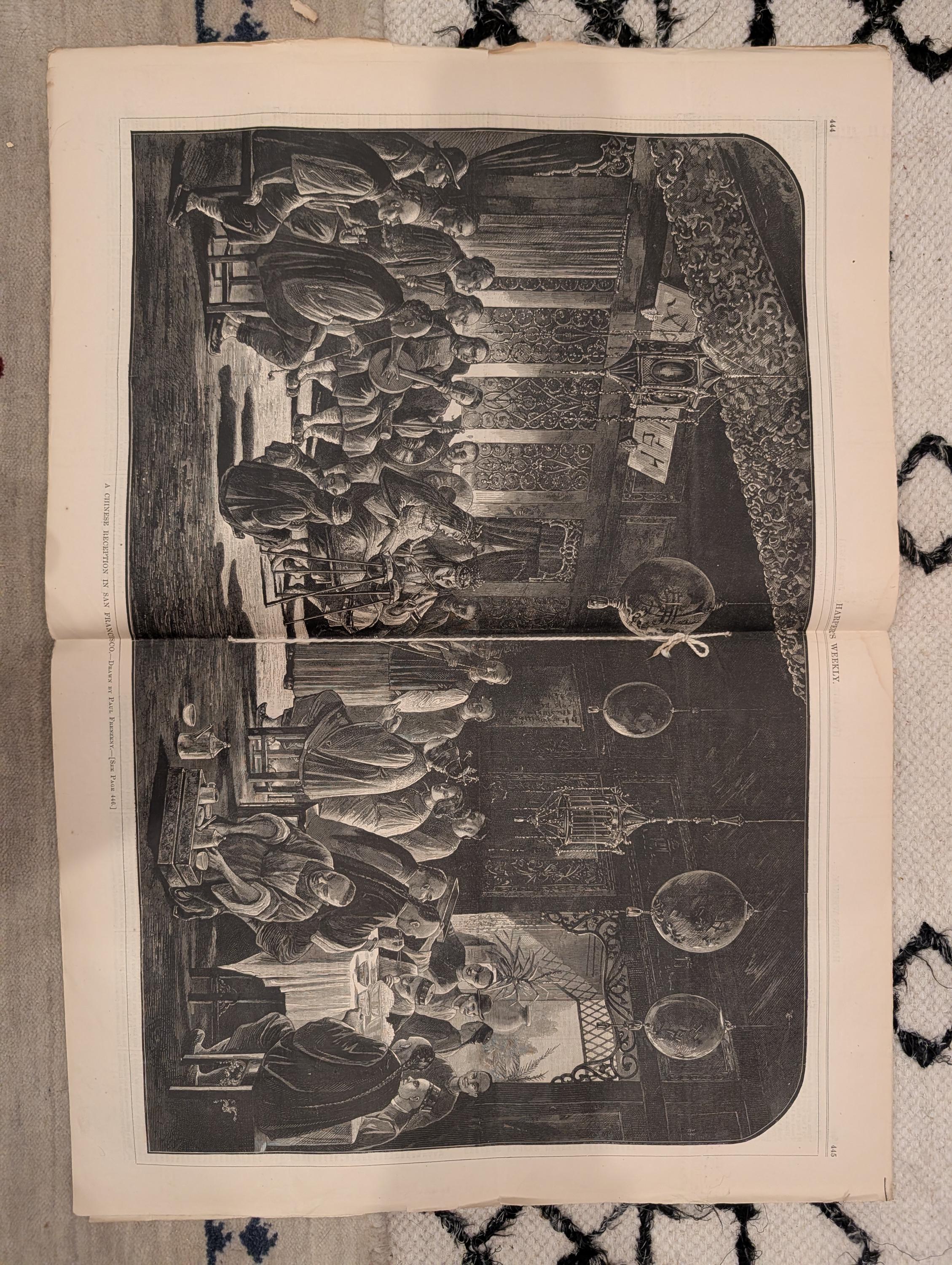 1877 Chinese Reception SF, Niagara Falls, Nast, Turkey War Scenes — Jun 9
