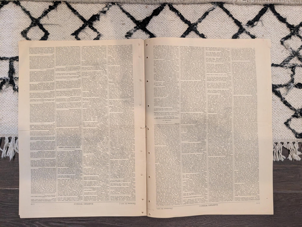 1871 Harper's Weekly — Thomas Nast Tweed, Wagon Train West, "Saved from the Wreck," Dec 23