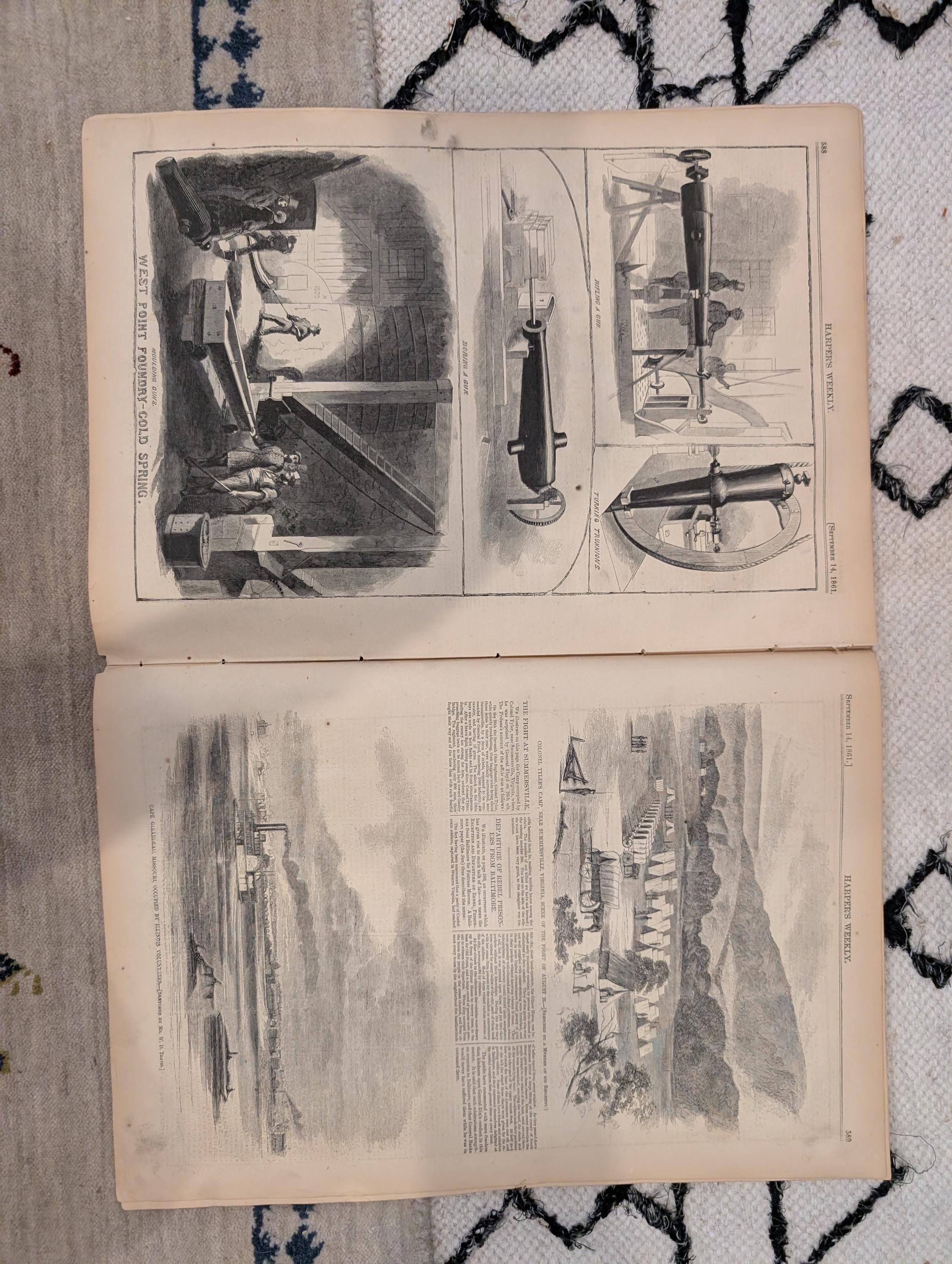 1861 General Butler Hatteras Expedition Harper's Weekly Sept 14 West Point Foundry