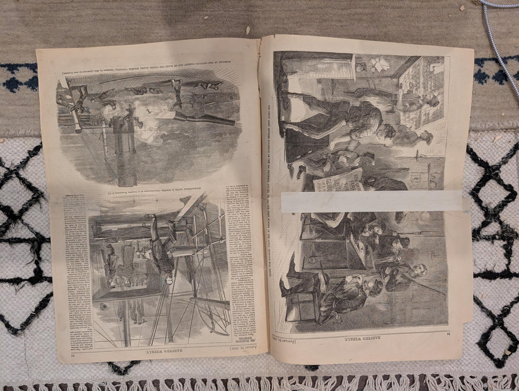 1865 Savannah Union Occupation Harper's Weekly Jan 21 Dutch Gap Canal