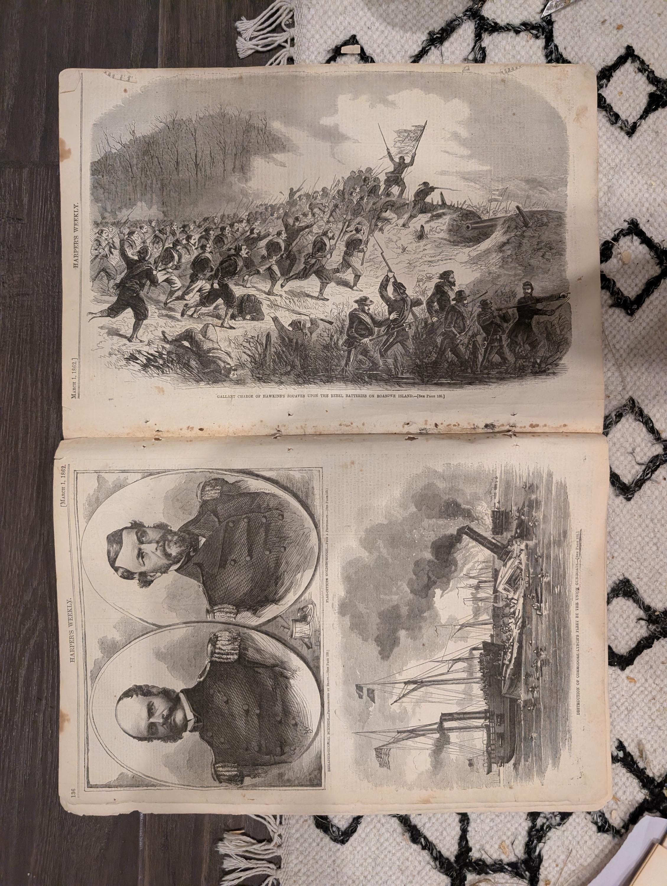 Harper’s Weekly – March 1, 1862 | Civil War: Fort Donelson, Roanoke Island, Savannah River, Kentucky, NC