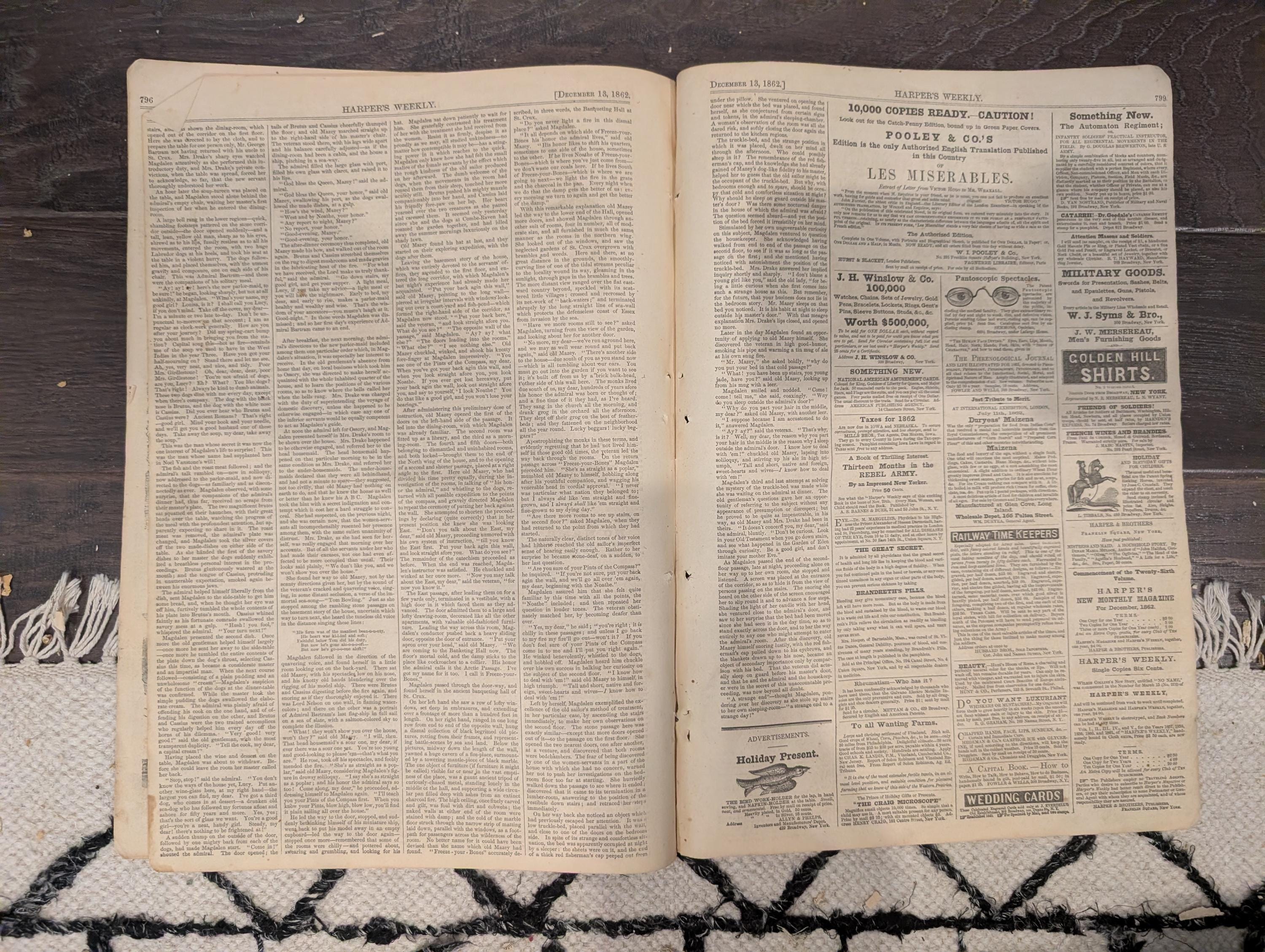 Harper’s Weekly – December 13, 1862 – Burnside & Commanders • Fredericksburg March • Petersburg, VA