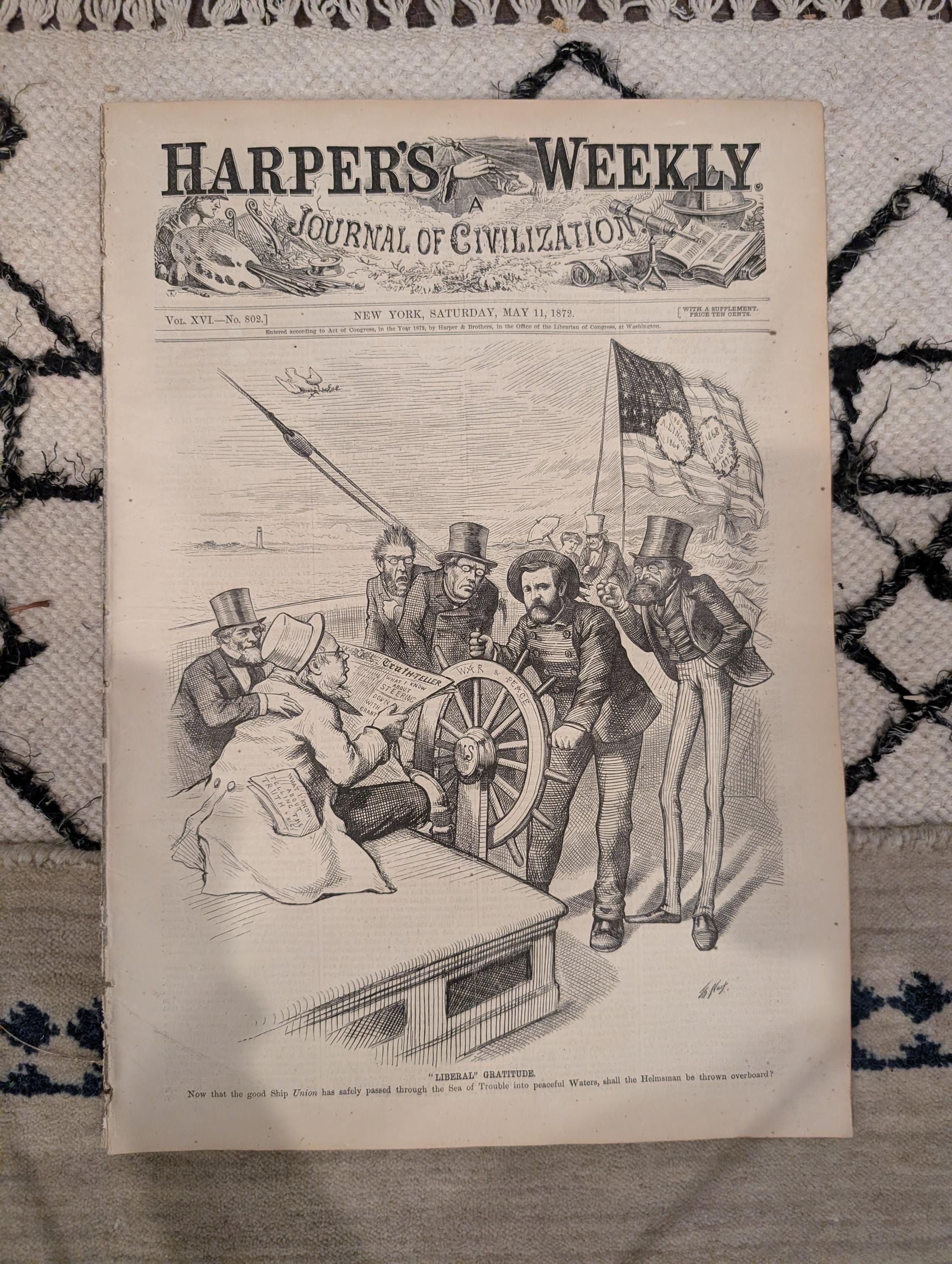 1872 Cincinnati Queen City Harper's Weekly May 11 Hammondsport Vineyards