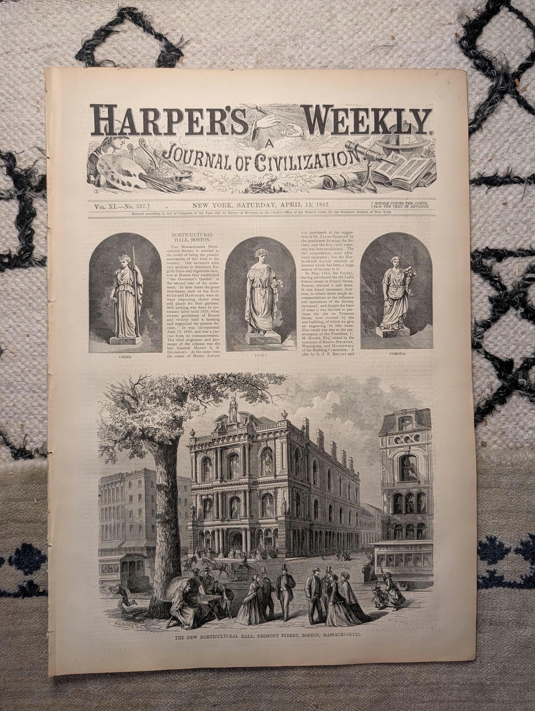 1867 Black Soldier Votes — Nast "We Accept the Situation," Peabody Fund — Apr 13