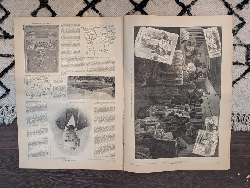 1881 Nast "The Spoil-Ed," Immigrant Train West, East River Docks, Albania — Jun 11