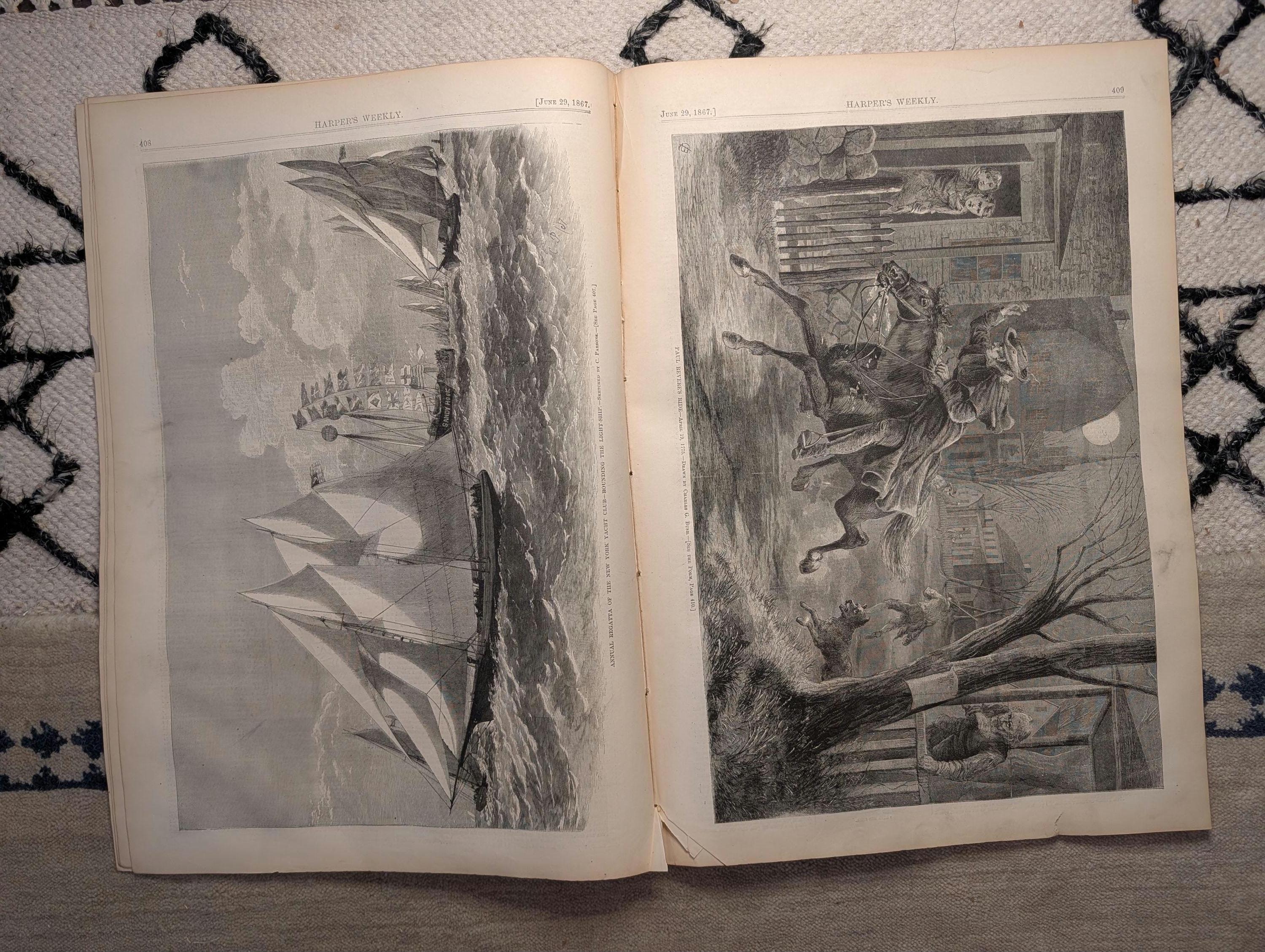 1867 Paul Revere's Ride & Poem, Custer's Scouts, Surratt Lincoln Trial — Jun 29