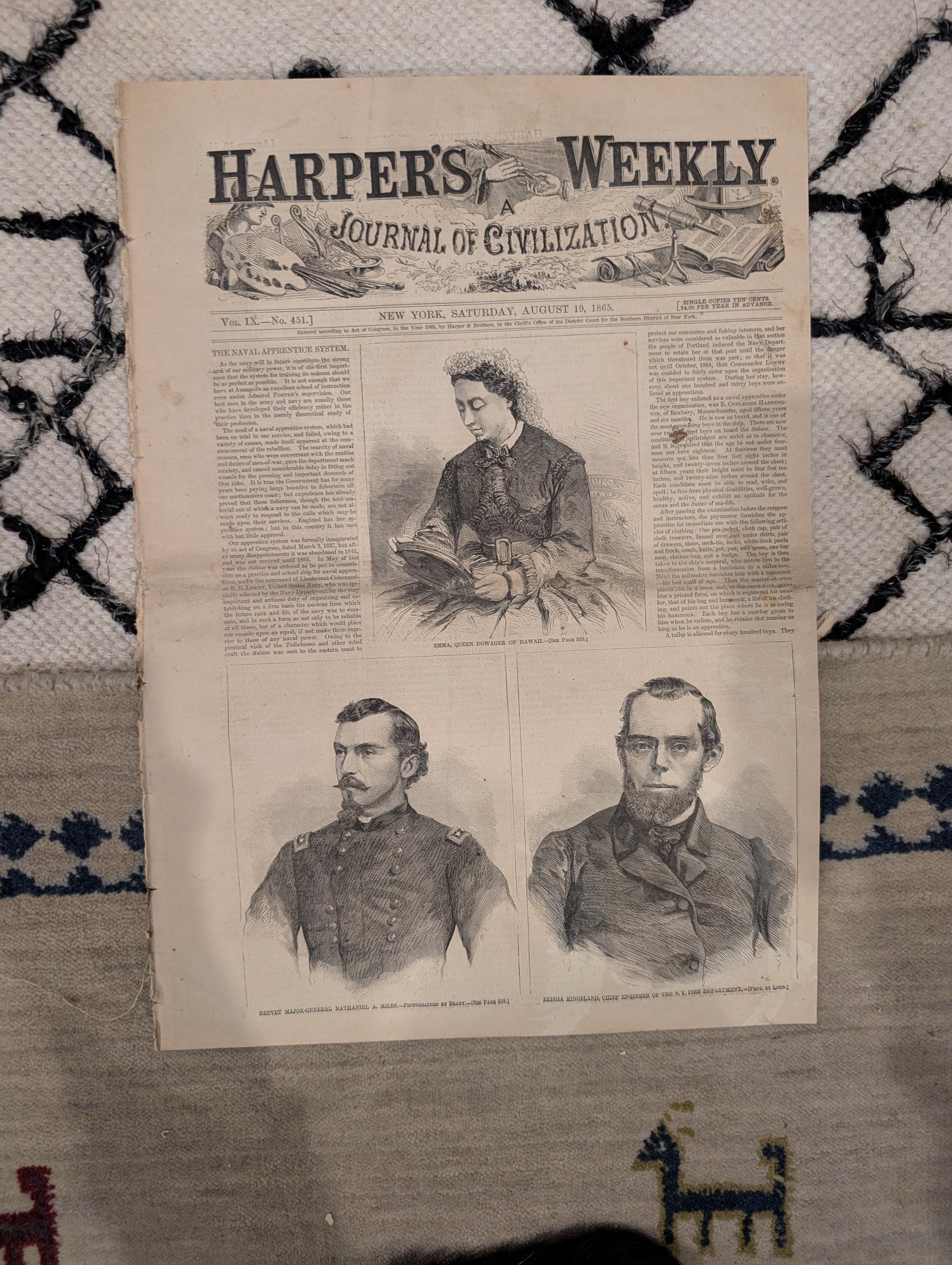 1865 Aug 19  Jefferson Davis, Yale Harvard Regatta, Transatlantic Telegraph