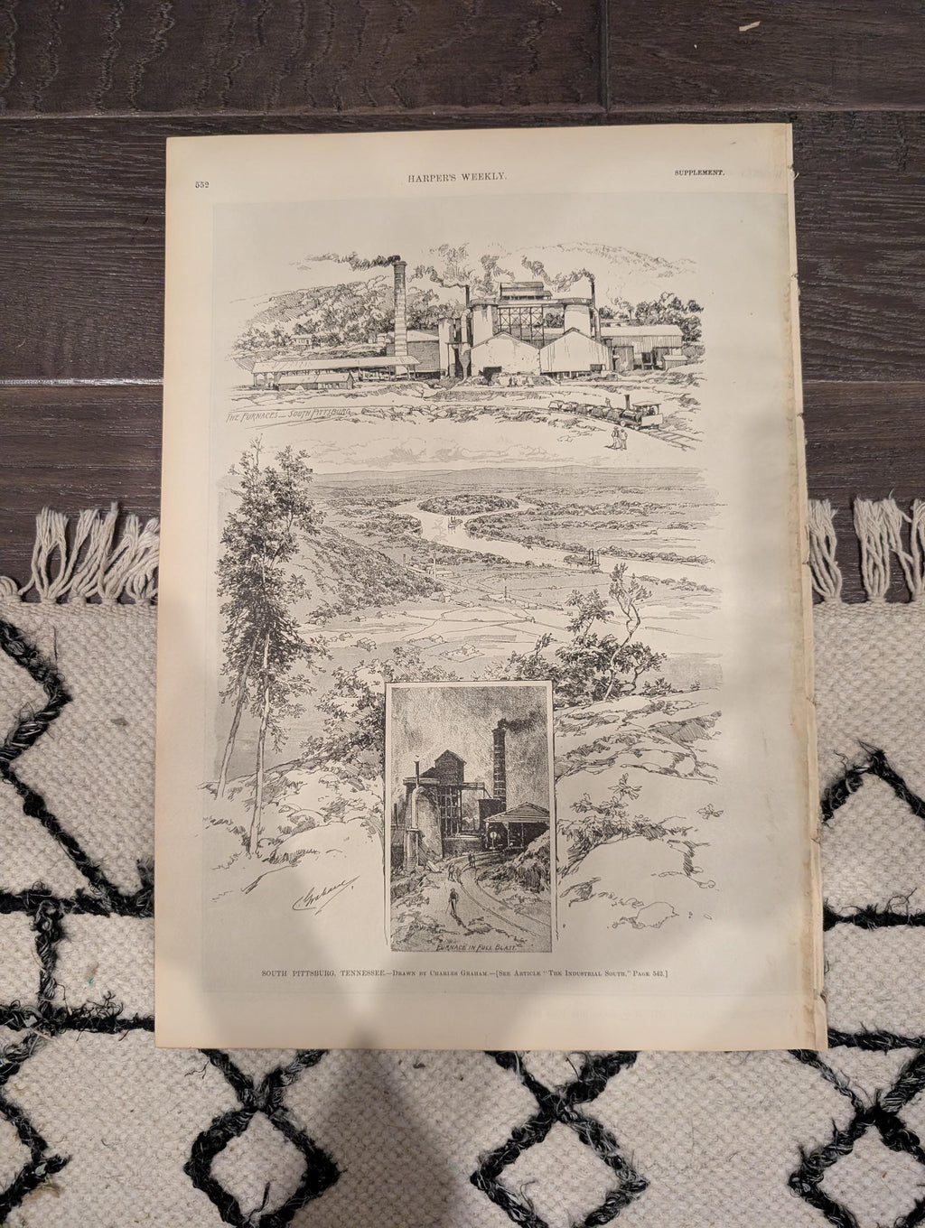 Harper’s Weekly July 30, 1887 – Mormon Temples in Utah, Marblehead Views, Dakota Harvest + South Pittsburg Supplement – Complete Issue