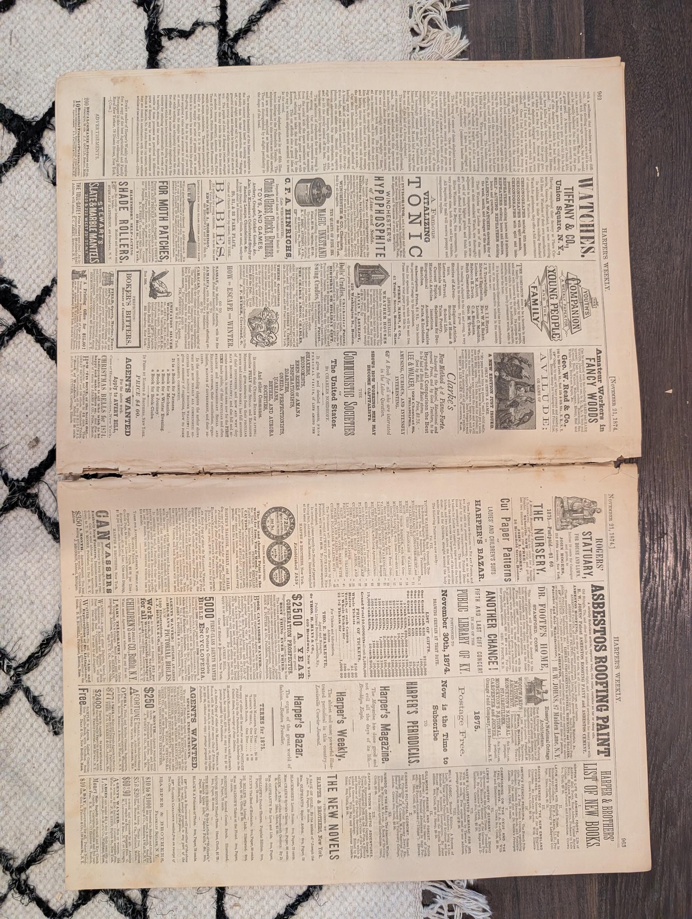 1874 Republican Elephant Nast, Tilden Governor, Family Lawyer — Nov 21