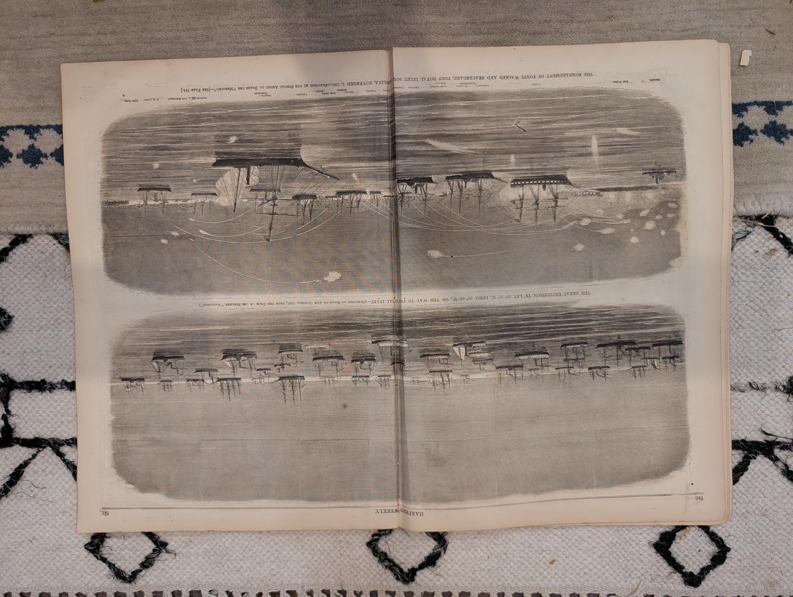 1861 Port Royal Victory Harper's Weekly Nov 30 General Halleck Trent Affair