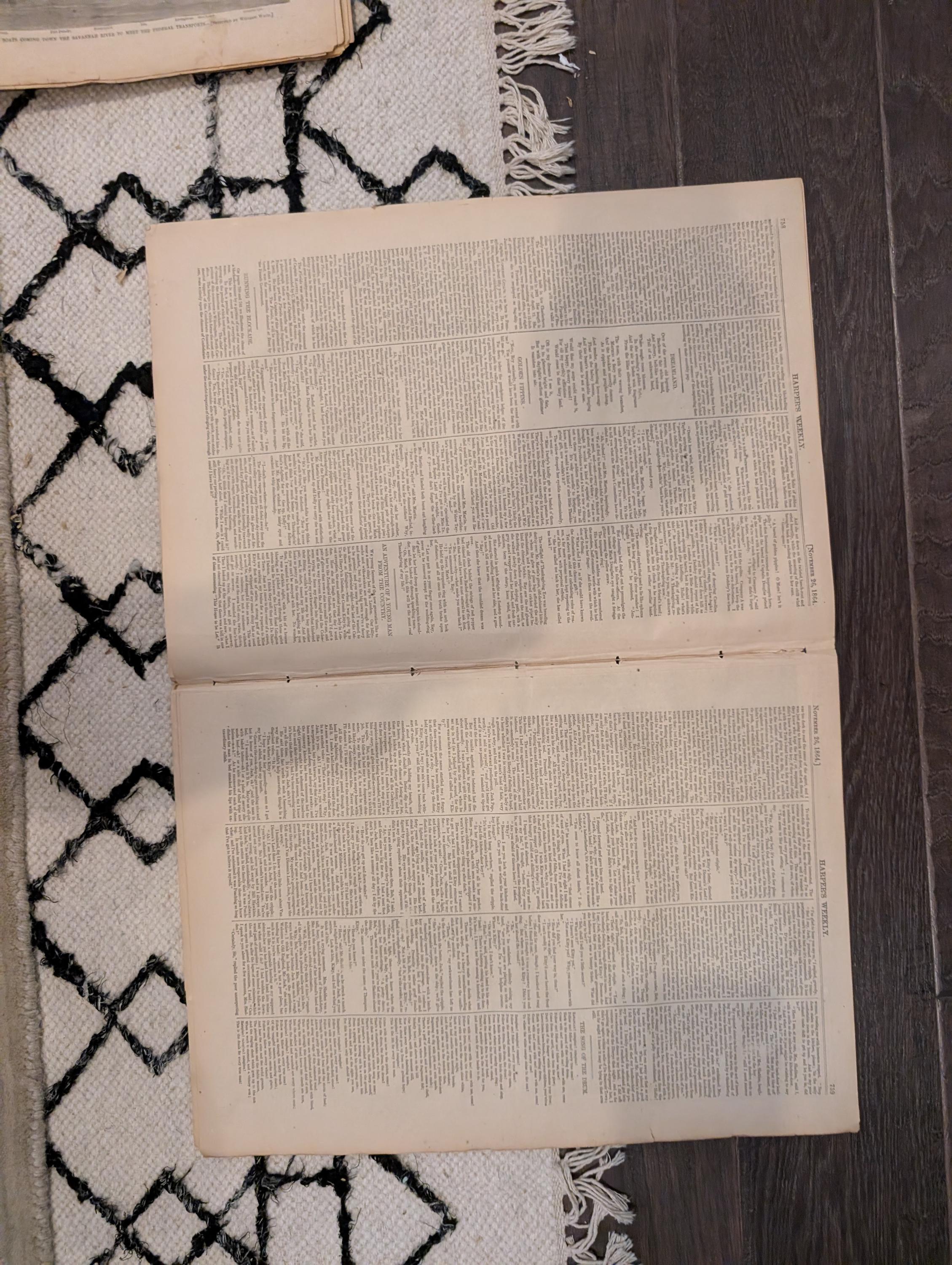 1864 Abraham Lincoln Longer Harper's Weekly November 26 Atlanta & Florida