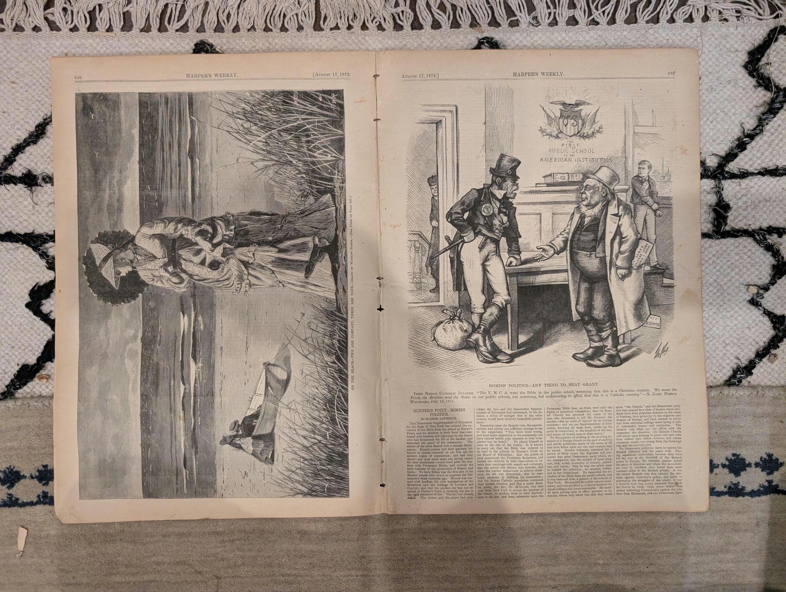 1872 Winslow Homer Beach Harper's Weekly Aug 17 Thomas Nast