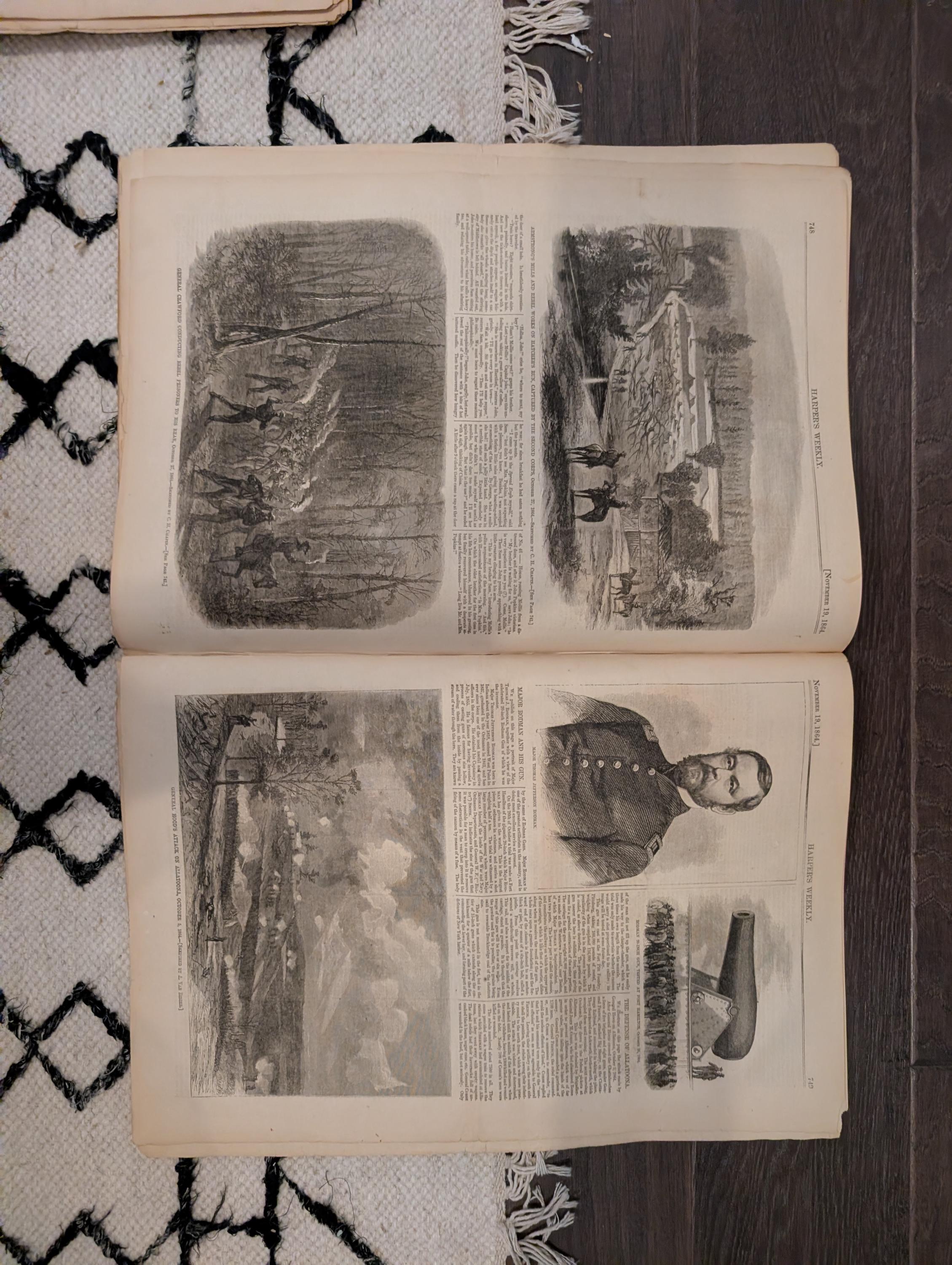 1864 Destruction of the Albemarle Harper's Weekly November 19 Petersburg Fort Capture