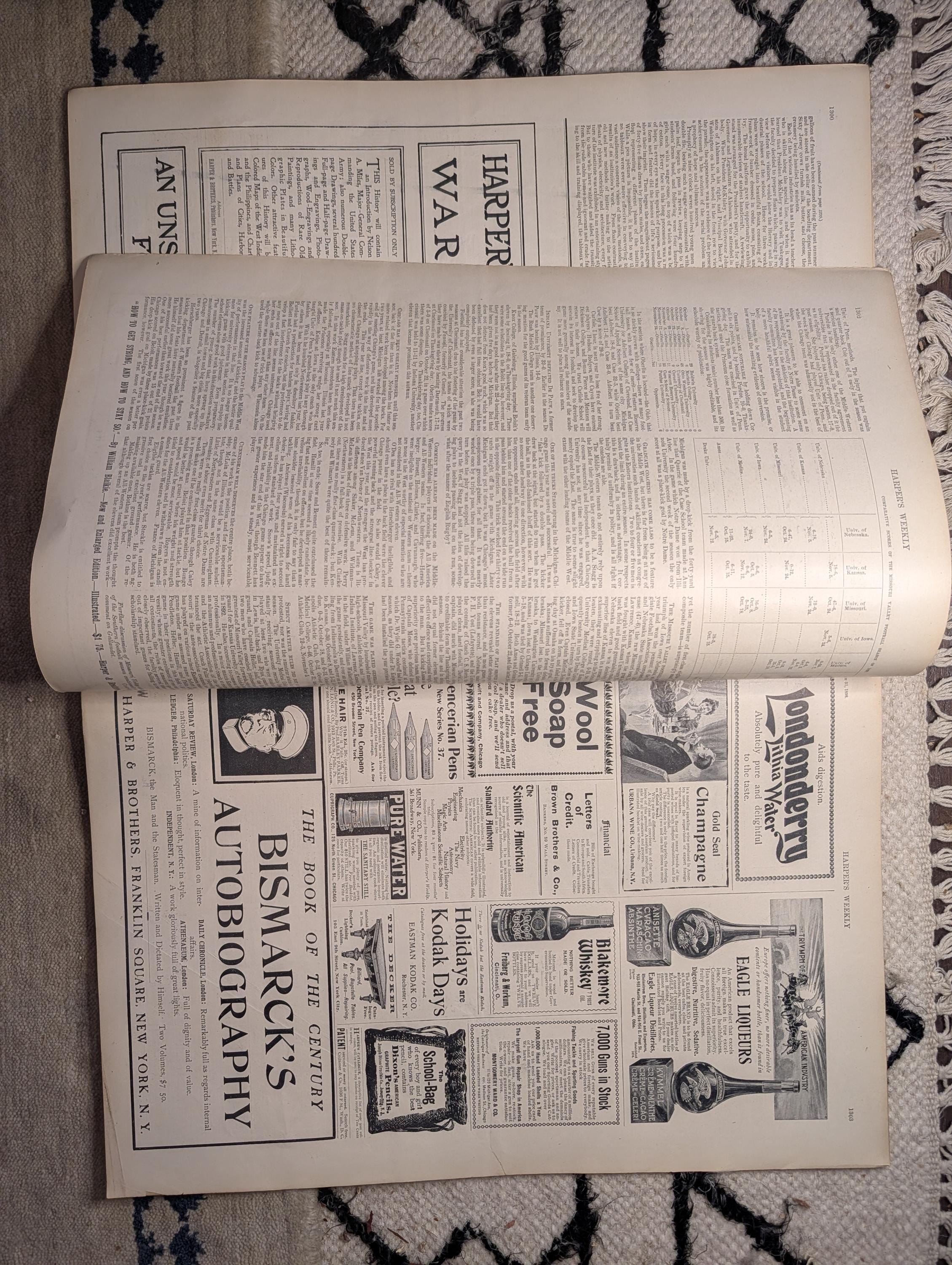 1898 McKinley at Tuskegee & Atlanta, Night at the Opera, Chicago Rail — Dec 31