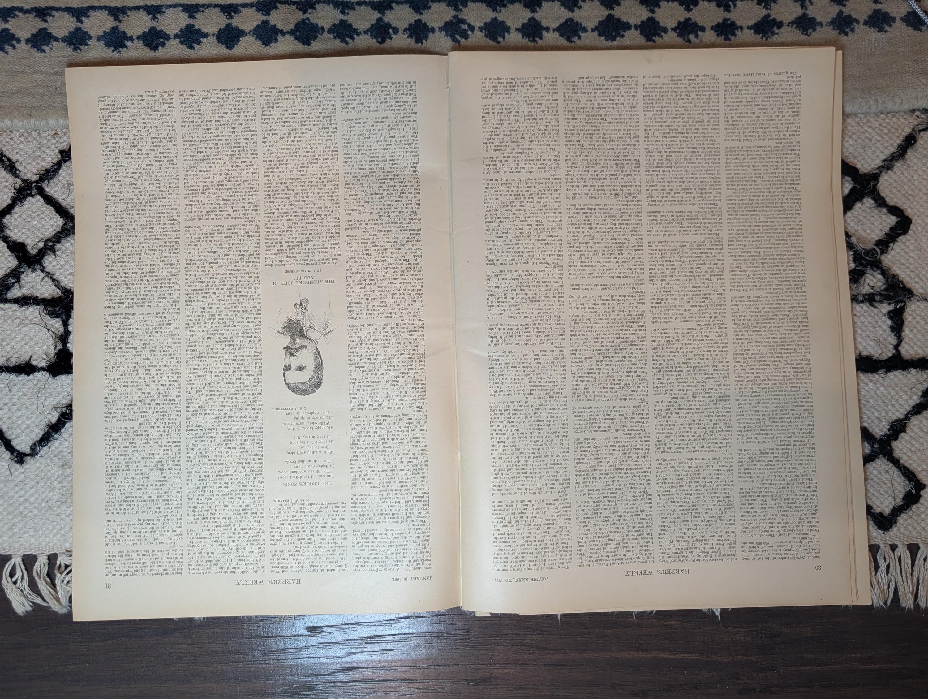 1891 Remington "The Last Stand" Double-Page Centerfold — Buffalo Bill — Jan 10