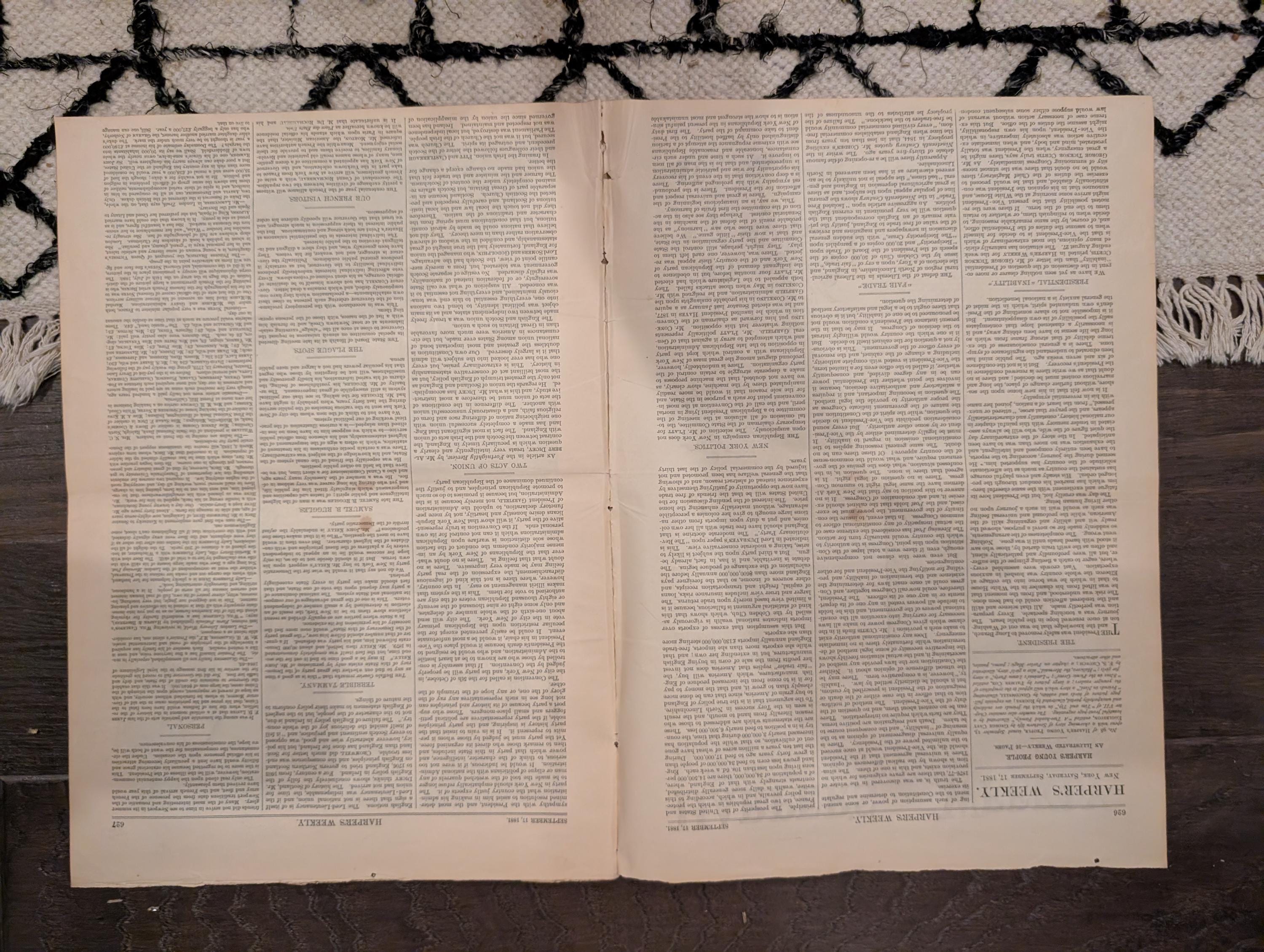 1881 Nast "God Save the President," Garfield's Final Journey, Elberon — Sep 17