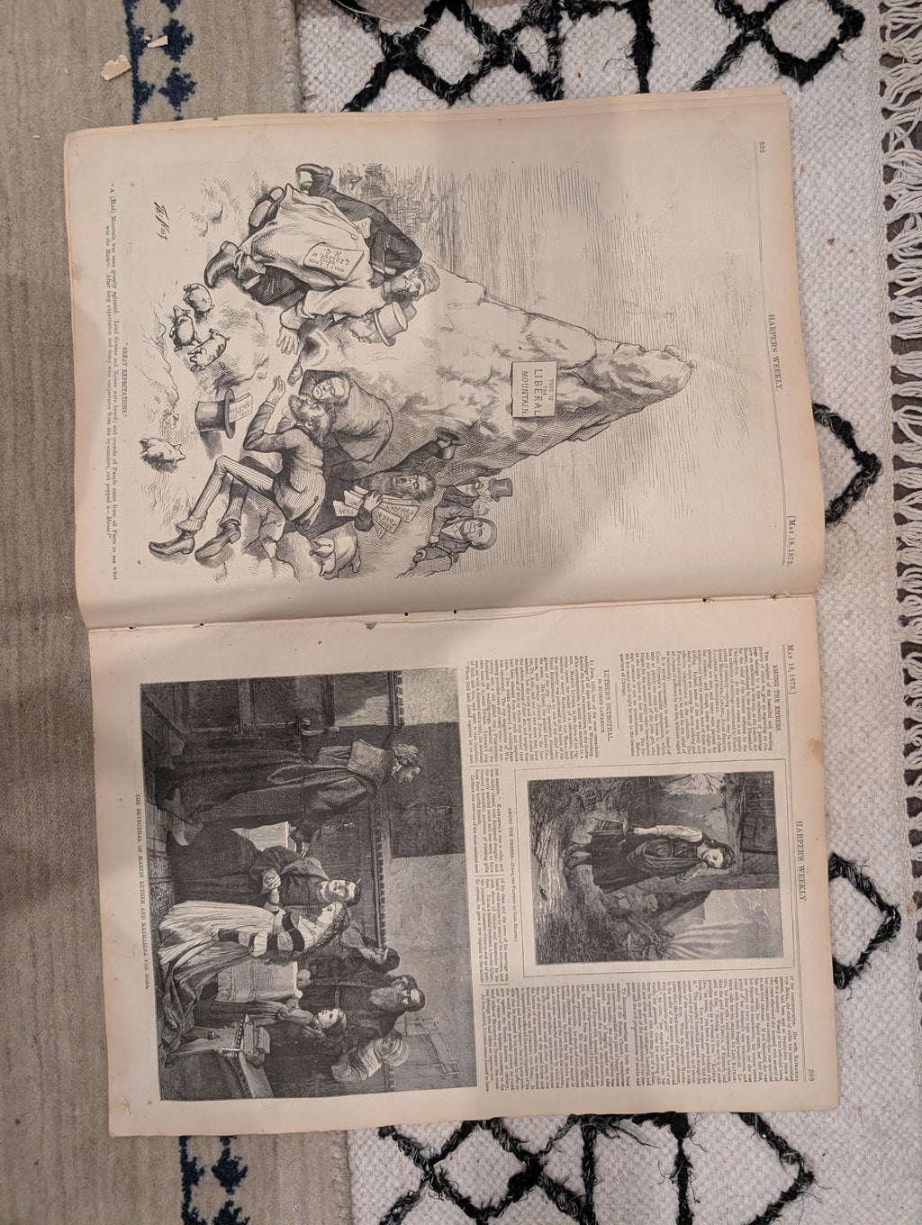 1872 Horace Greeley Harper's Weekly May 18 Negro Life in the South Nast