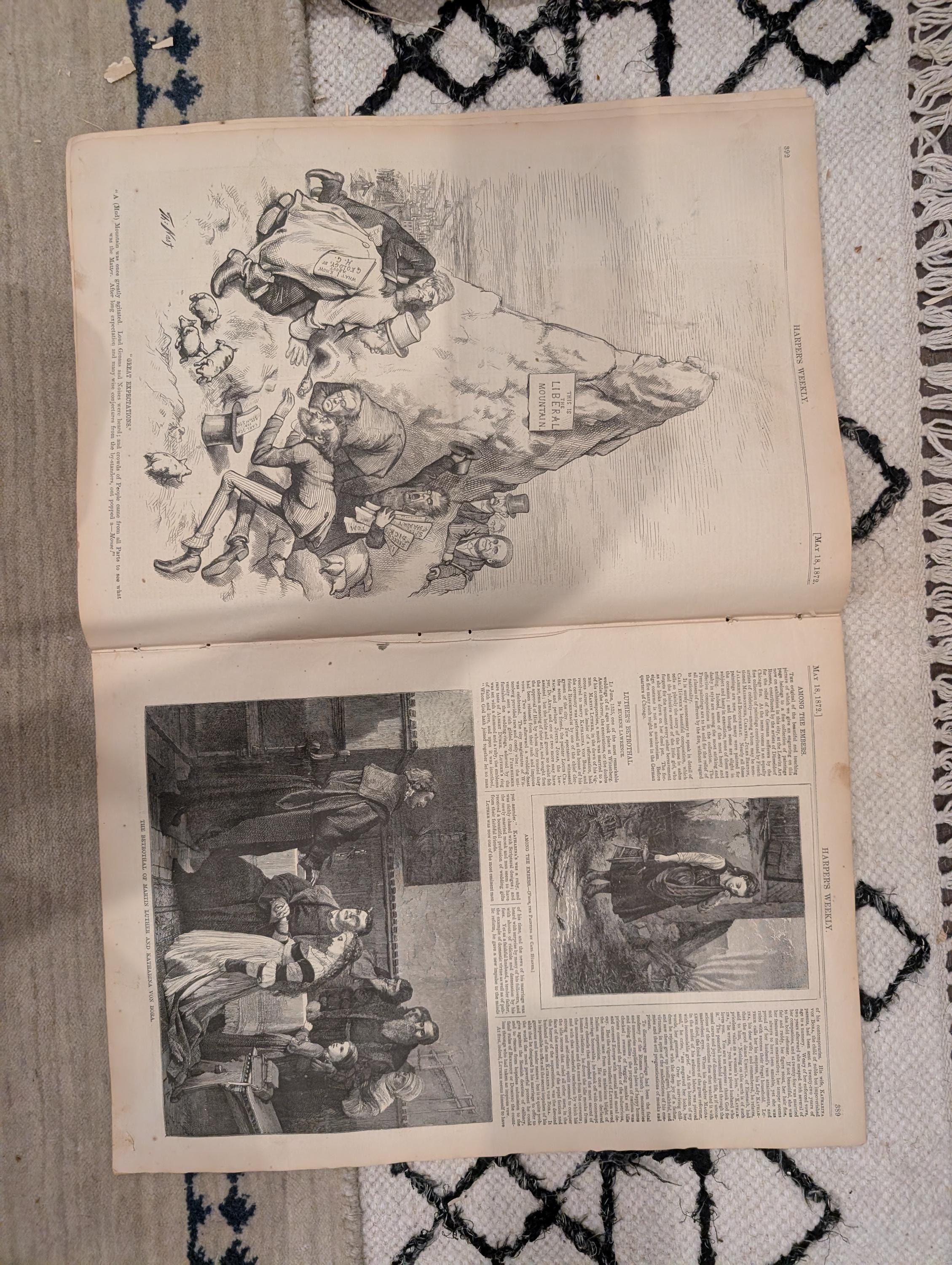 1872 Horace Greeley Harper's Weekly May 18 Negro Life in the South Nast