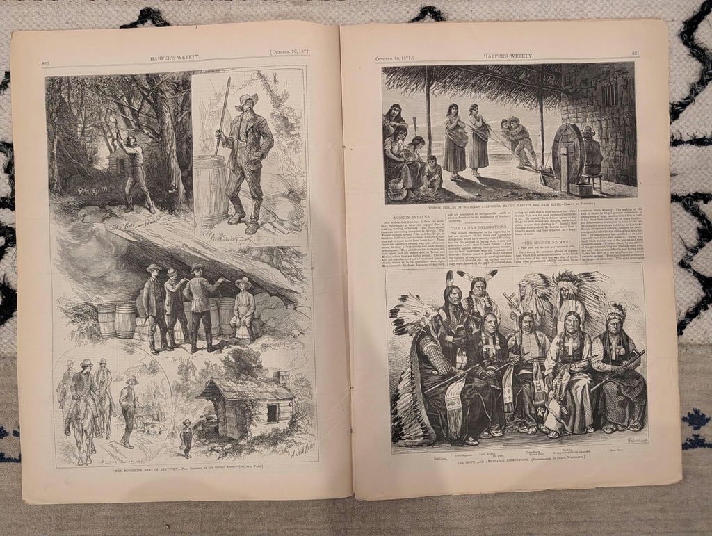 1877 Red Cloud Sioux Delegation, Moonshine Kentucky, China Famine — Oct 20