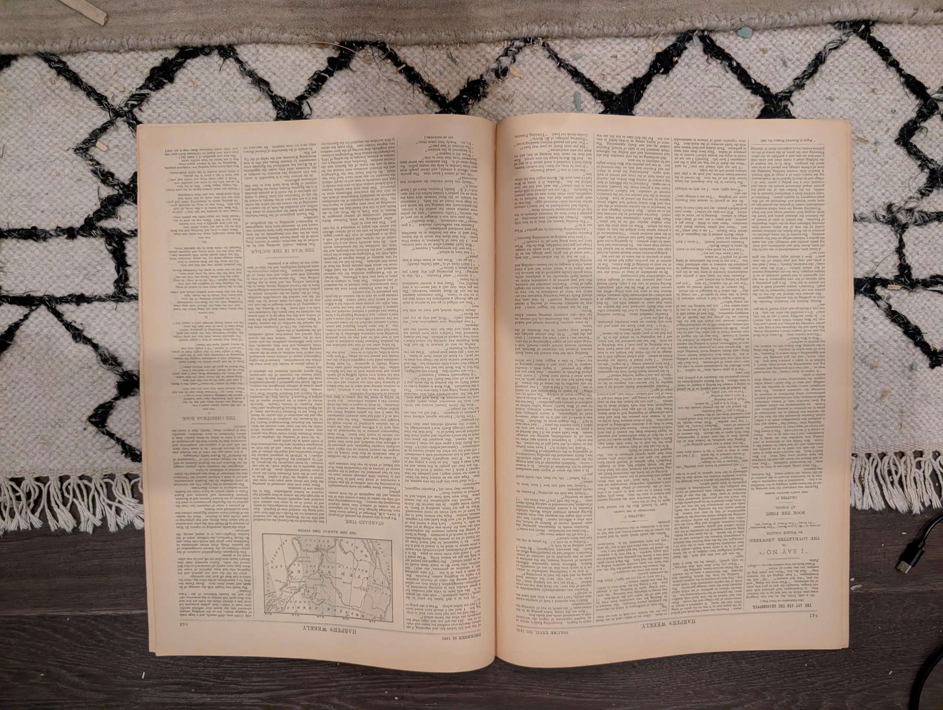 Harper's Weekly 1883 Christmas Morning Dec 29 Soudan War Broadway Blockade