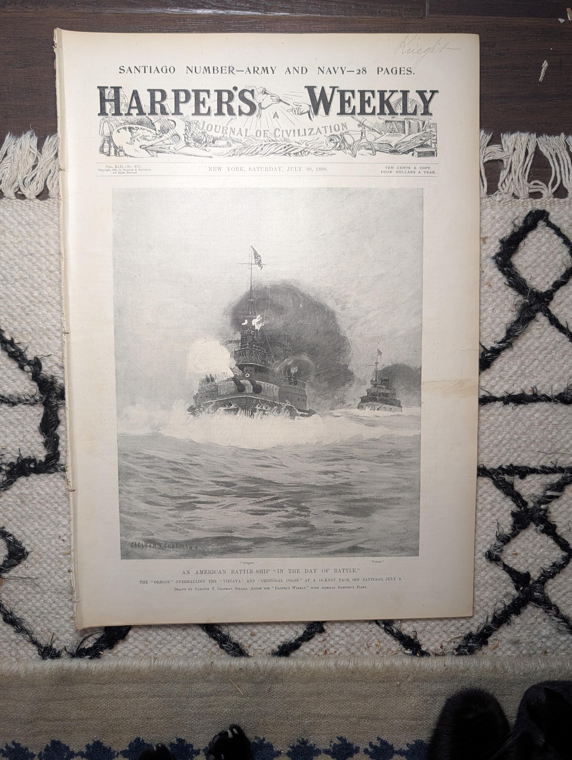 1898 San Juan Hill Charged & Captured, Cervera's Fleet Destroyed — Jul 30