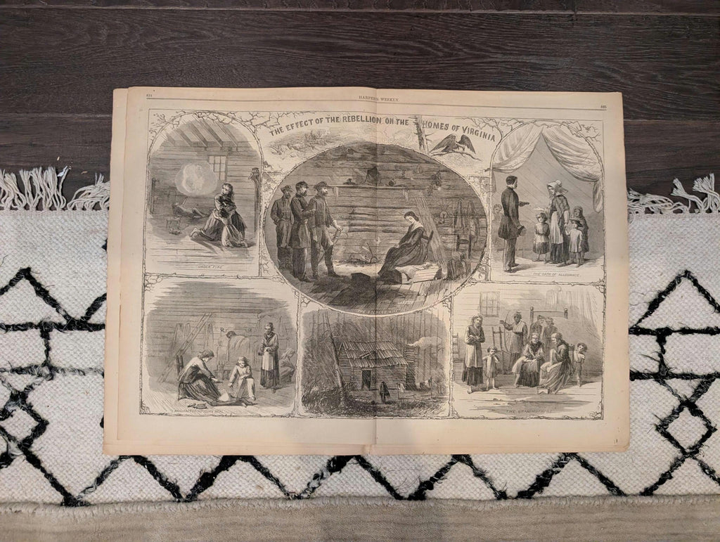 1864 Salmon Chase Supreme Court Harper's Weekly December 24 Virginia Rebellion
