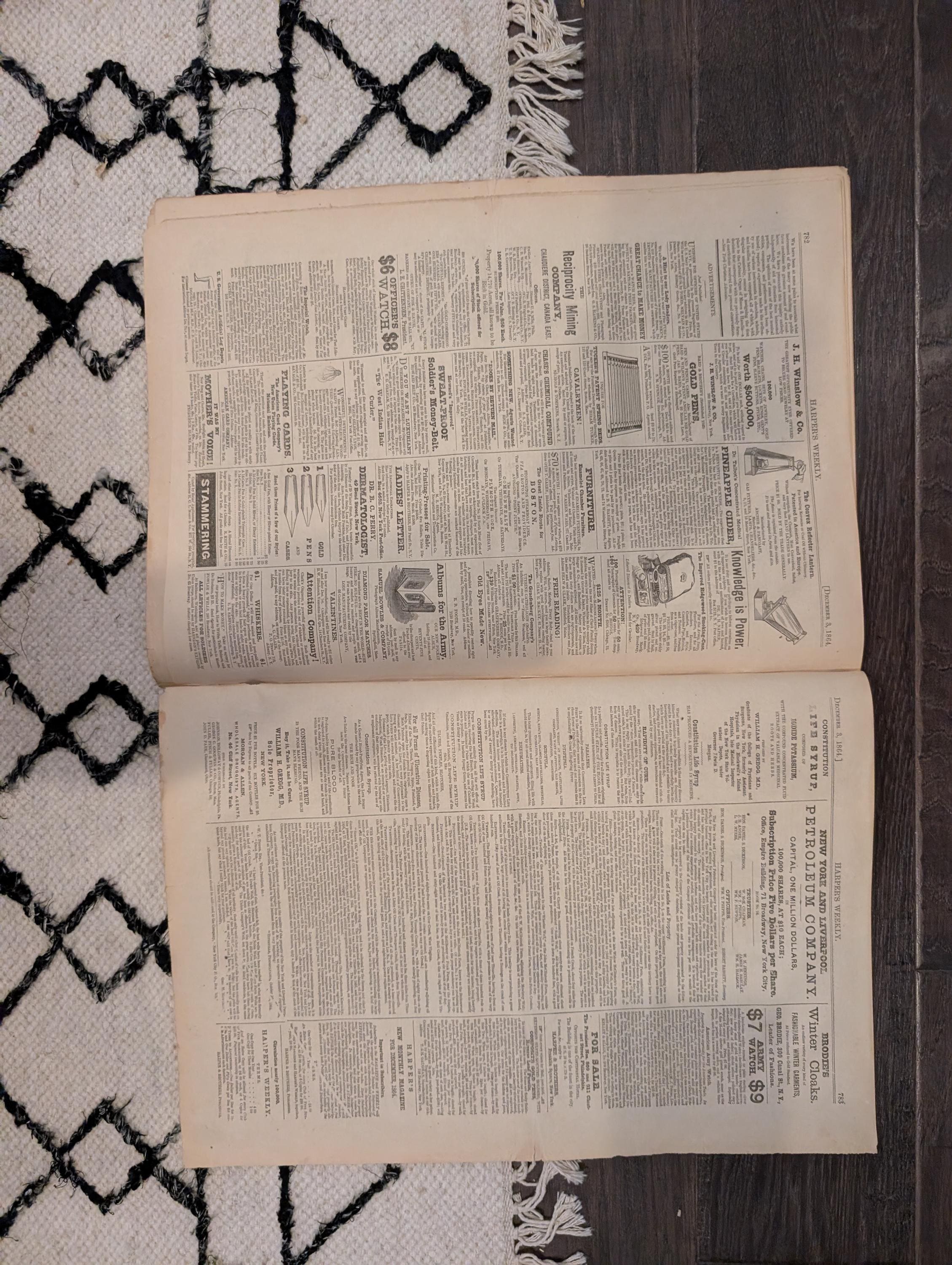 1864 Thomas Nast Thanksgiving Harper's Weekly December 03 Winslow Homer Wishbone