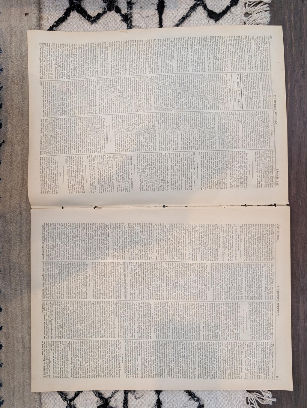 1857 Queen Victoria Harper's Weekly July 18 Hebron Holy Land William Marcy