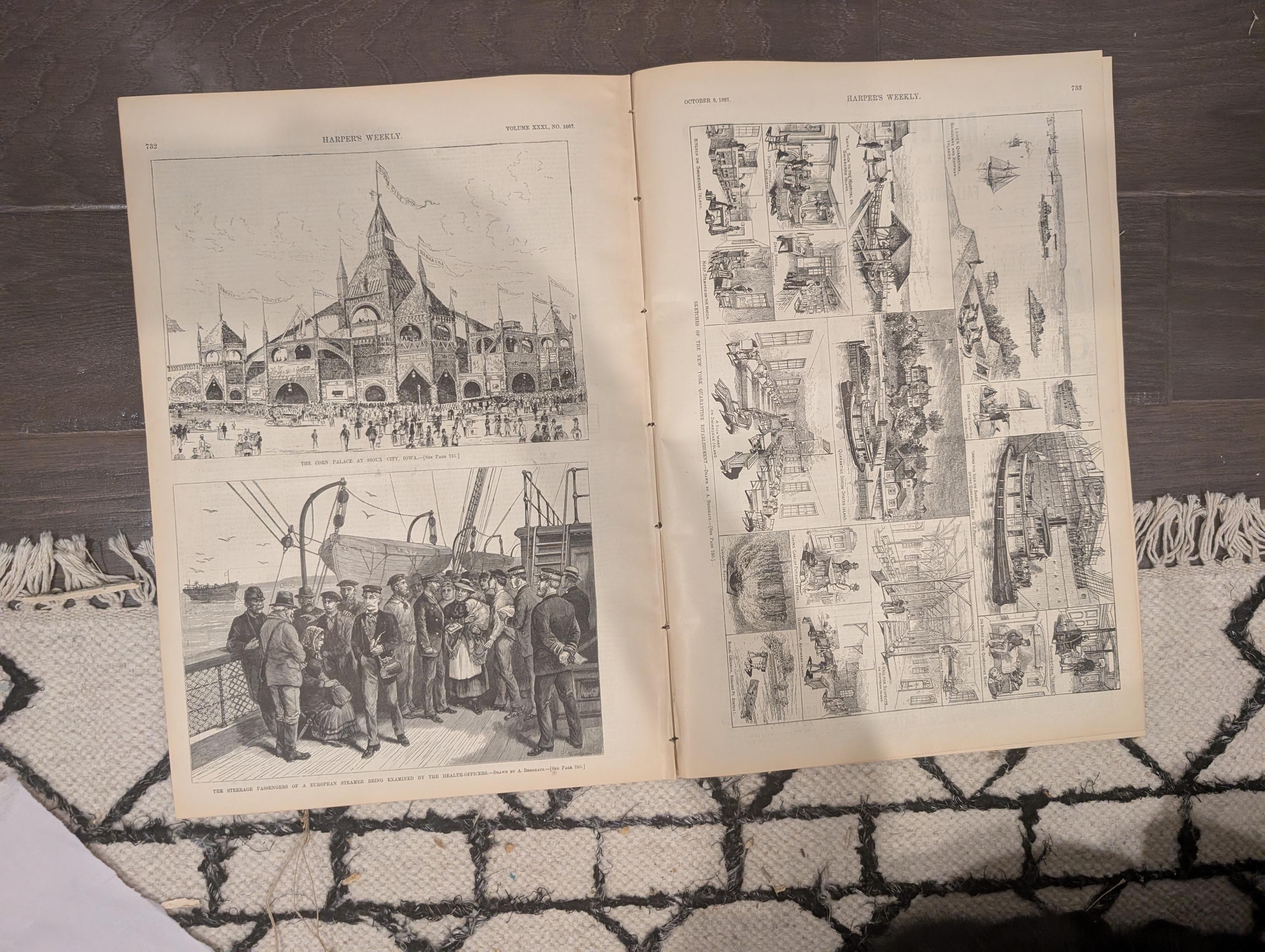 Harper’s Weekly – October 8, 1887 – Presidential Tour  | Grand Army Celebration | America’s Cup Yachts
