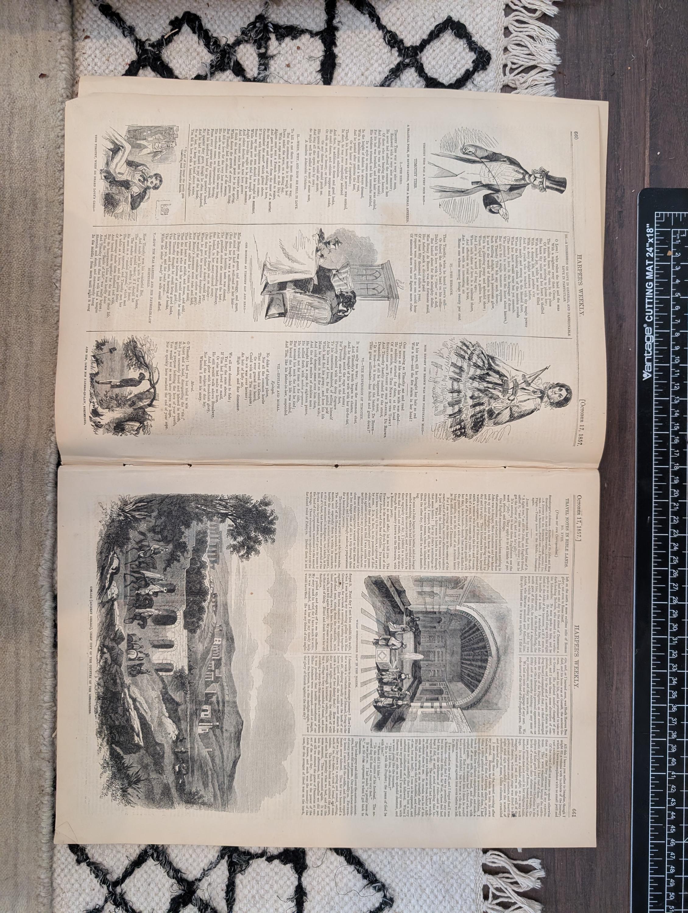 1857 Central America Survivor Harper's Weekly October 17 British Lion Bengal Tiger