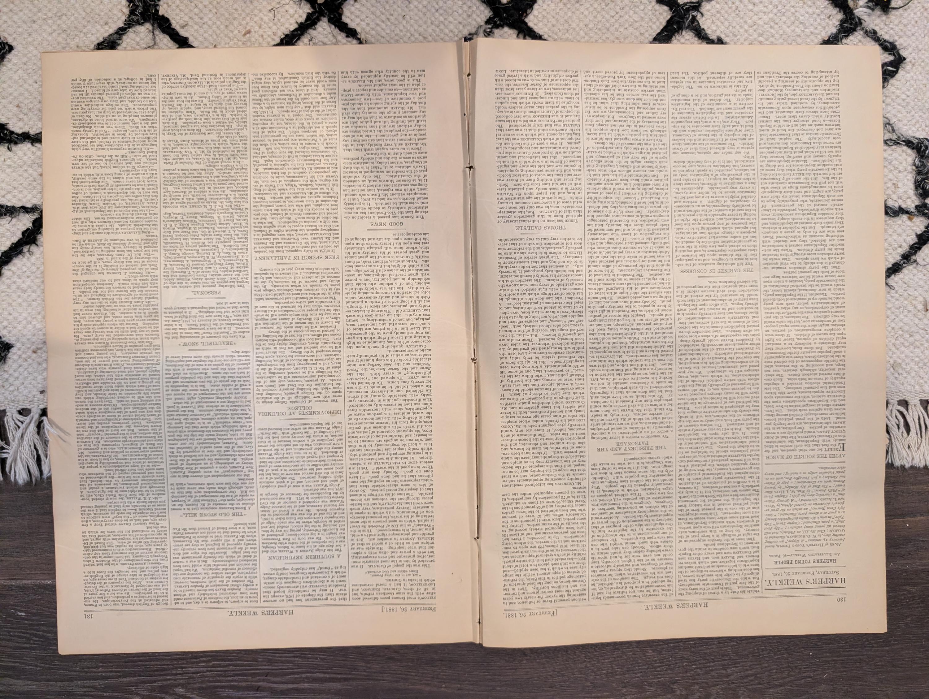 1881 Nast Interior Investigation, Bowery NYC, Valentine's Day, Bicycles vs Skates — Feb 26