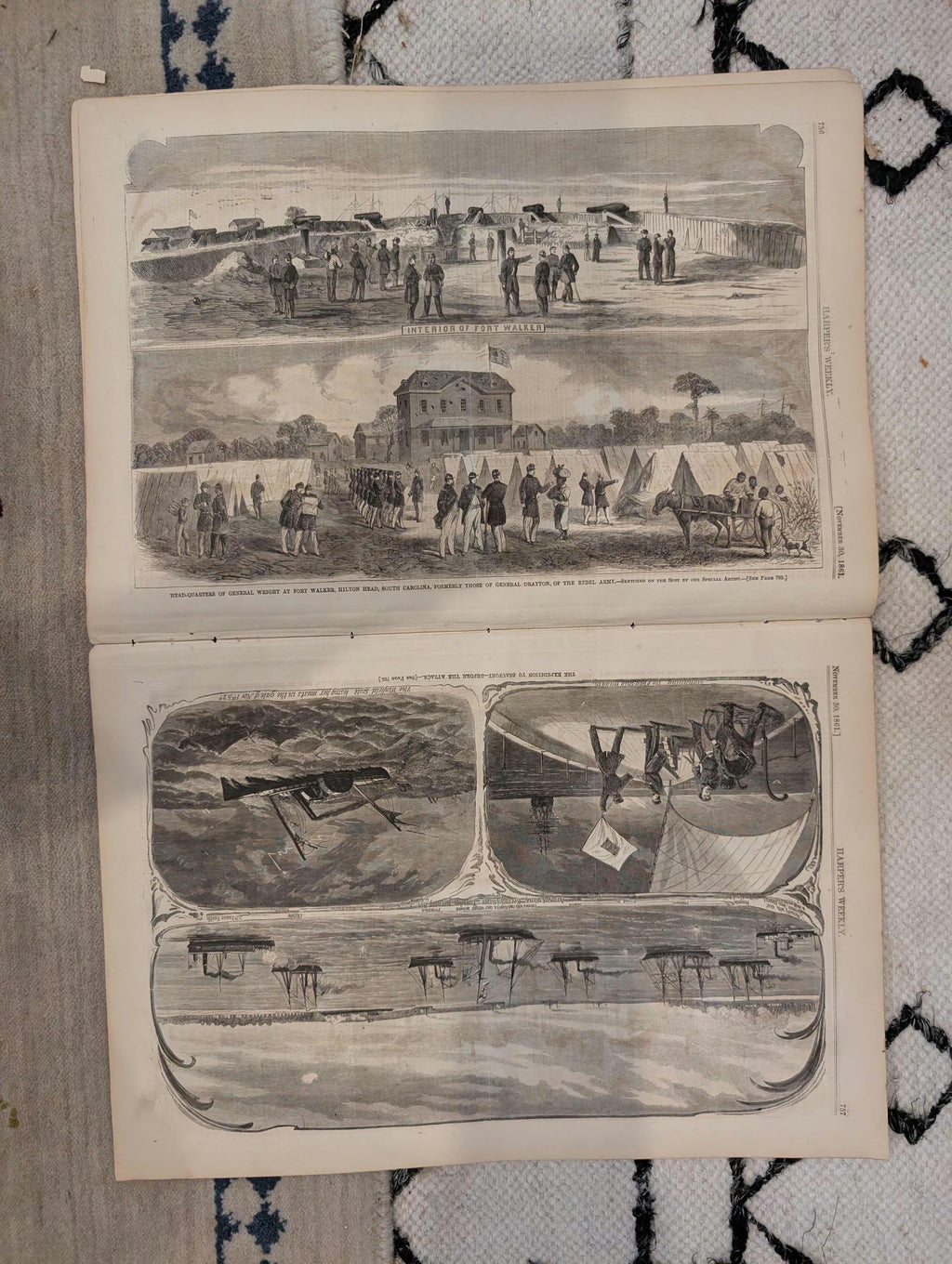 1861 Port Royal Victory Harper's Weekly Nov 30 General Halleck Trent Affair