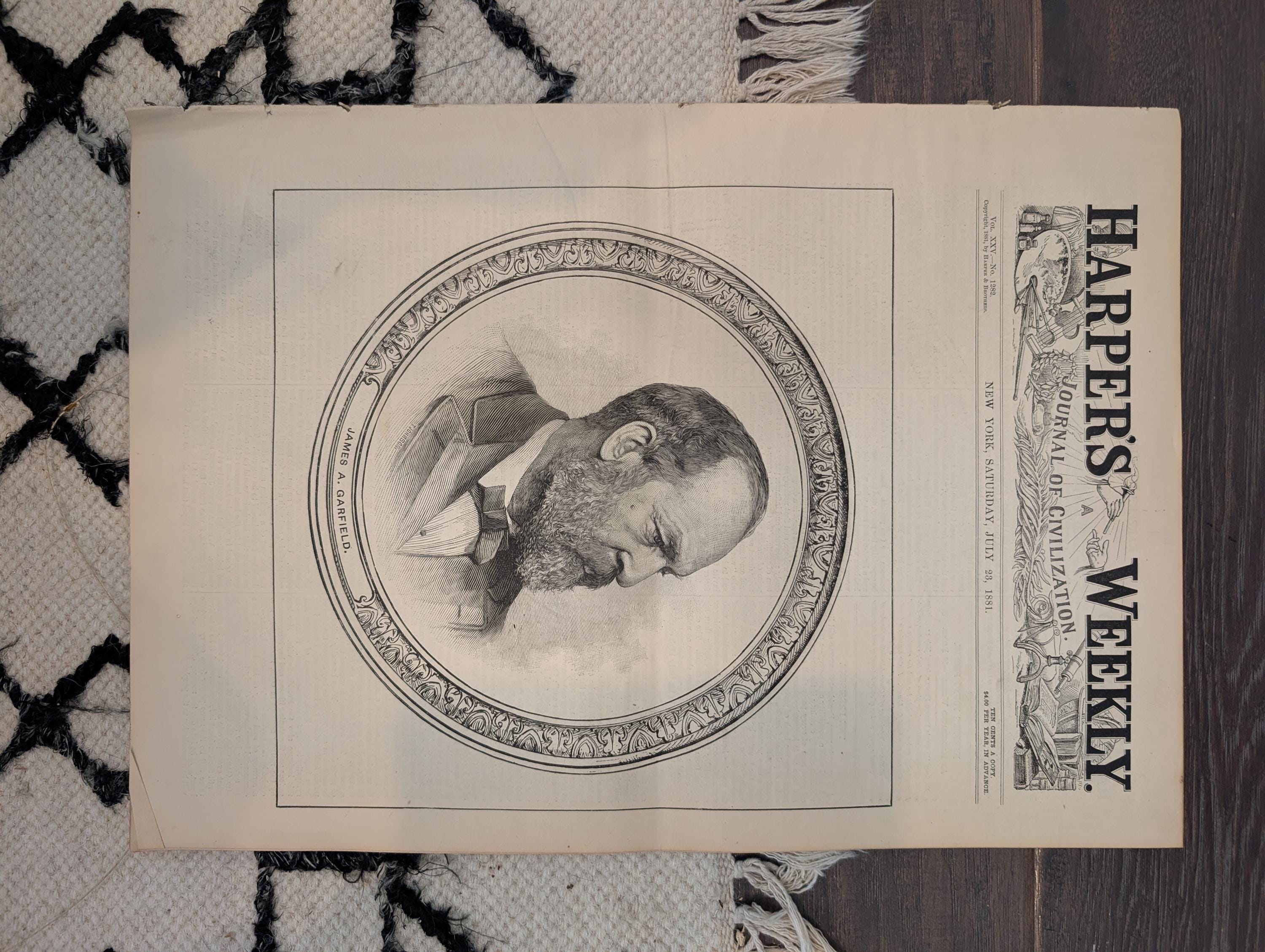 1881 Garfield Assassination Special Edition, Nast "At Liberty's Door," Lincoln — Jul 23