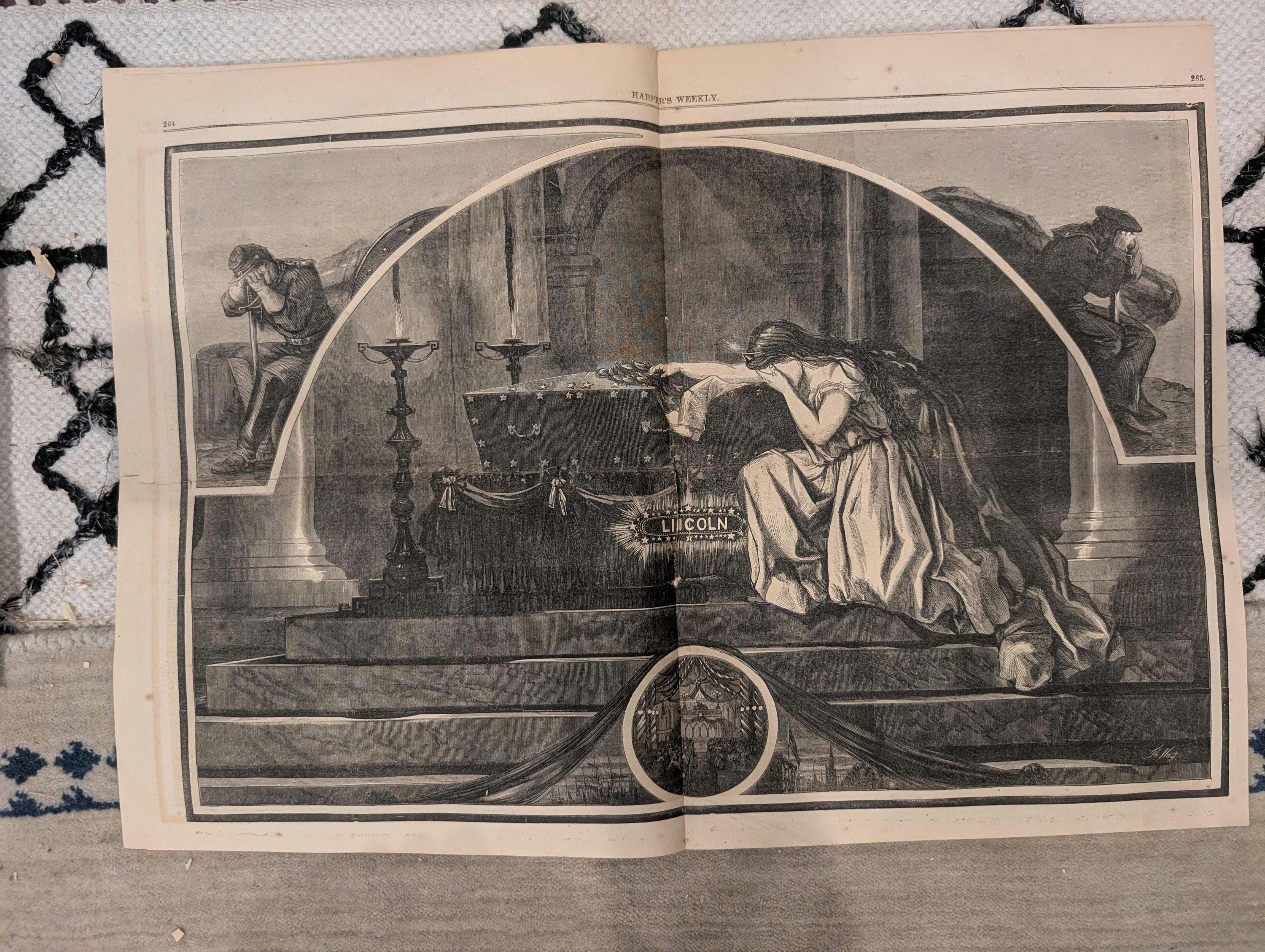 1865 Lincoln Assassination Harper's Weekly April 29 John Wilkes Booth