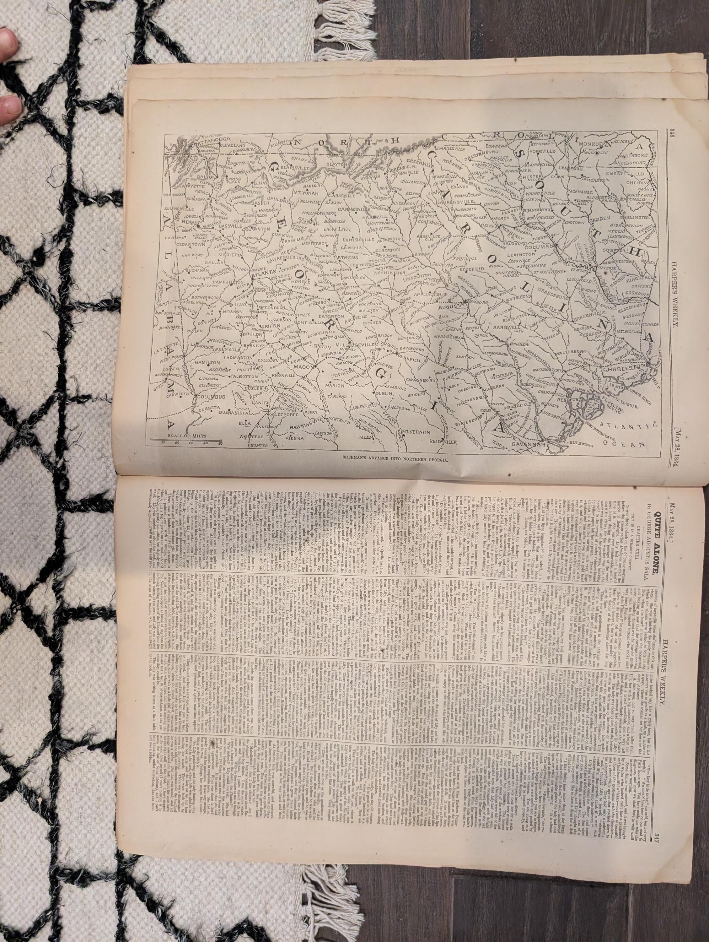 1864 Ulysses S. Grant Harper's Weekly  May 28 Fight It Out All Summer