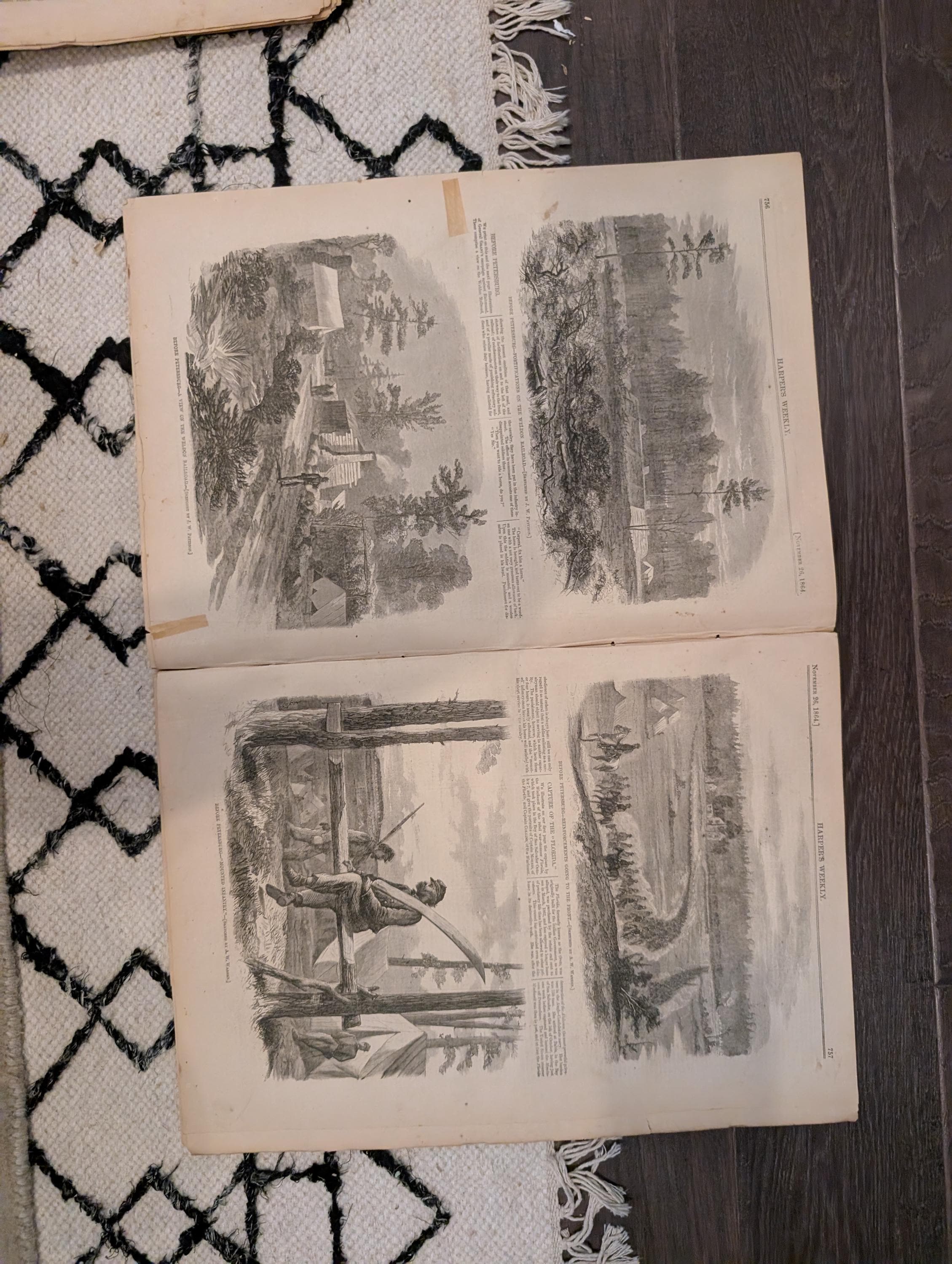 1864 Abraham Lincoln Longer Harper's Weekly November 26 Atlanta & Florida