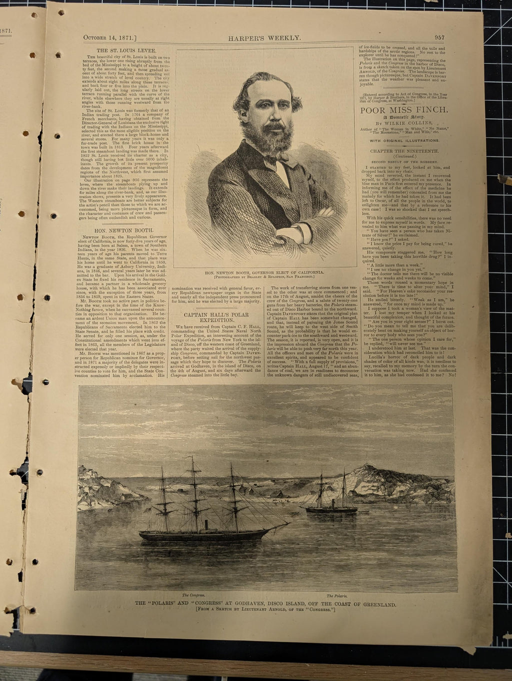 Harper’s Weekly – October 14, 1871 – Complete w/ Supplement (24 pages) | Grand Duke Alexis, Nast Tweed Ring Cartoons, Elephant vs. Bull Figh