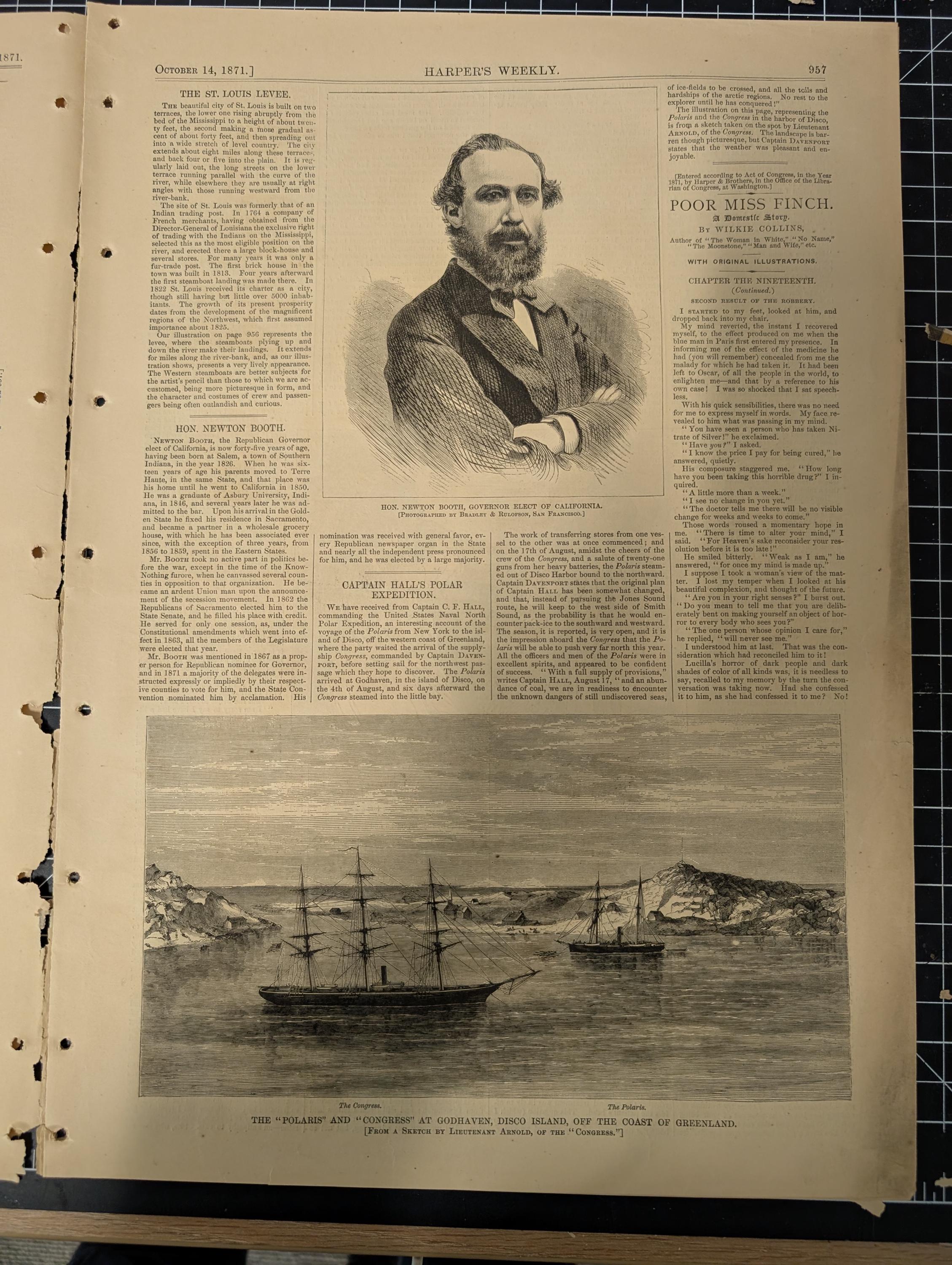 Harper’s Weekly – October 14, 1871 – Complete w/ Supplement (24 pages) | Grand Duke Alexis, Nast Tweed Ring Cartoons, Elephant vs. Bull Figh