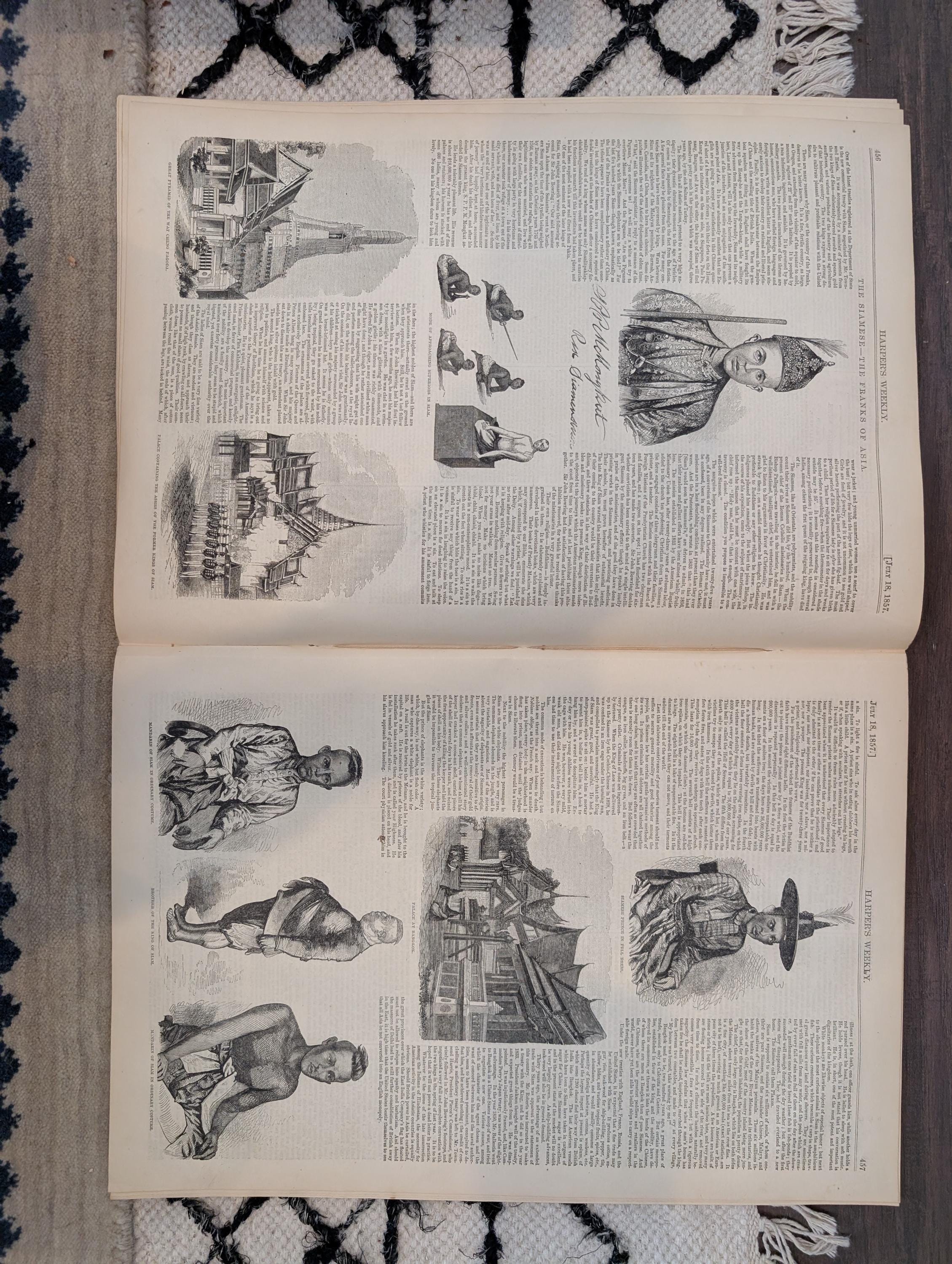 1857 Queen Victoria Harper's Weekly July 18 Hebron Holy Land William Marcy