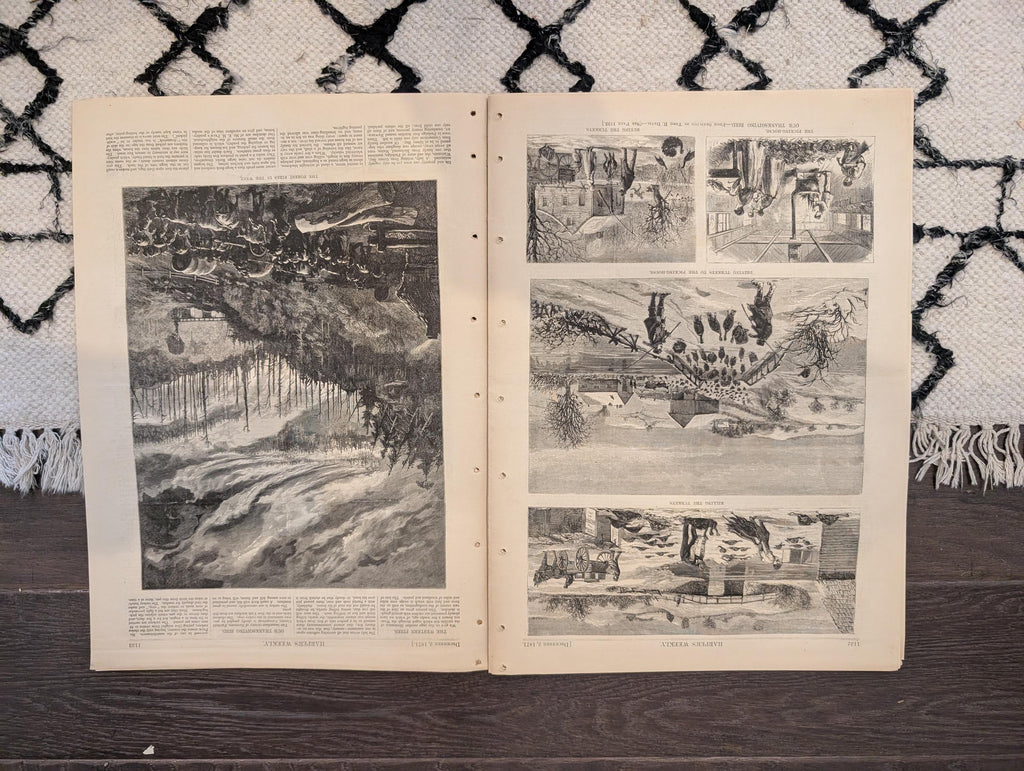 1871 Harper's Weekly — Thomas Nast Tammany Tiger, Arctic Whaling Disaster, Dec 2