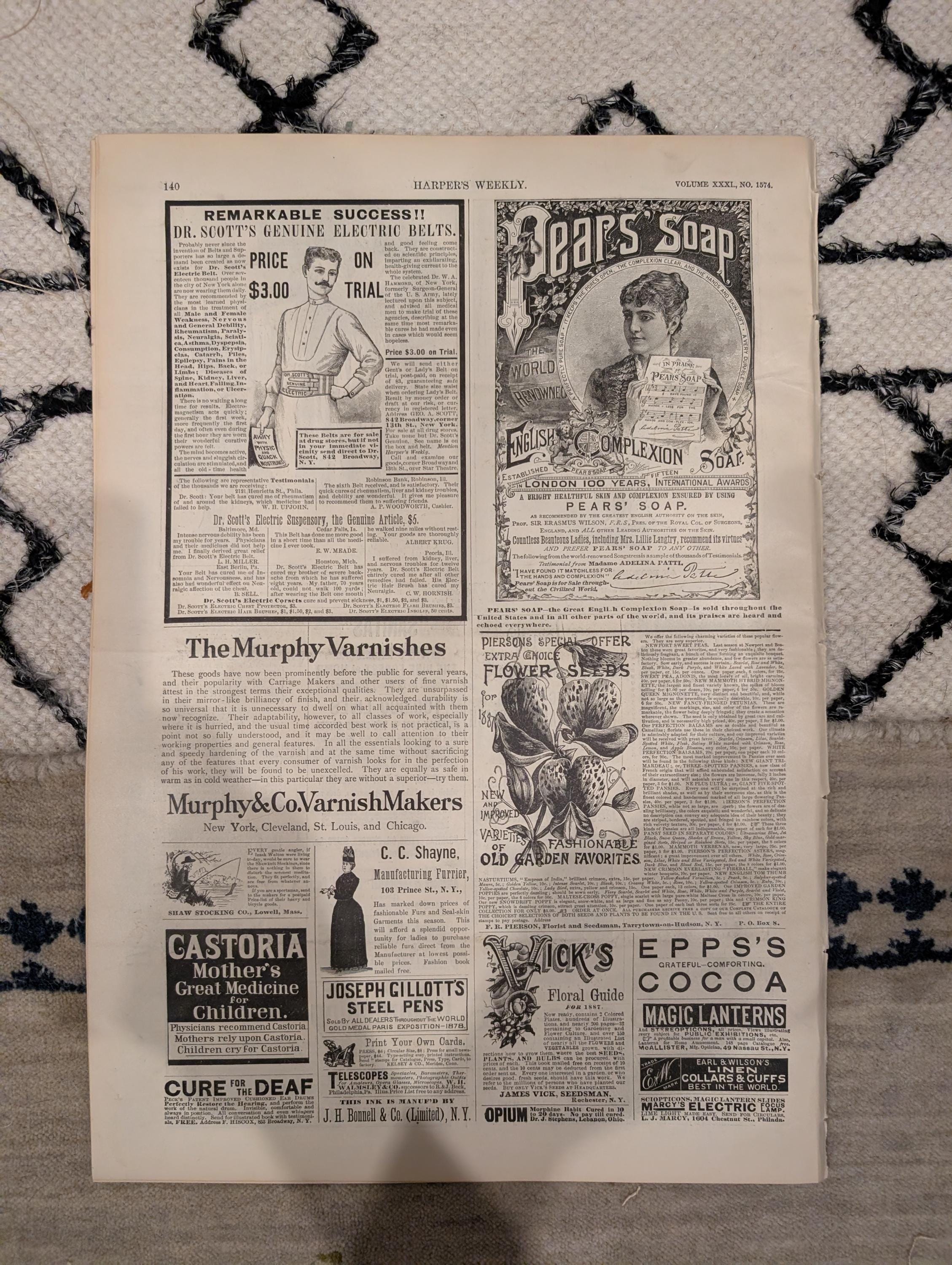 Harper’s Weekly – February 19, 1887, Original • Bismarck Front Page • Frederic Remington Plate • Railroad Disaster • Winter Canad