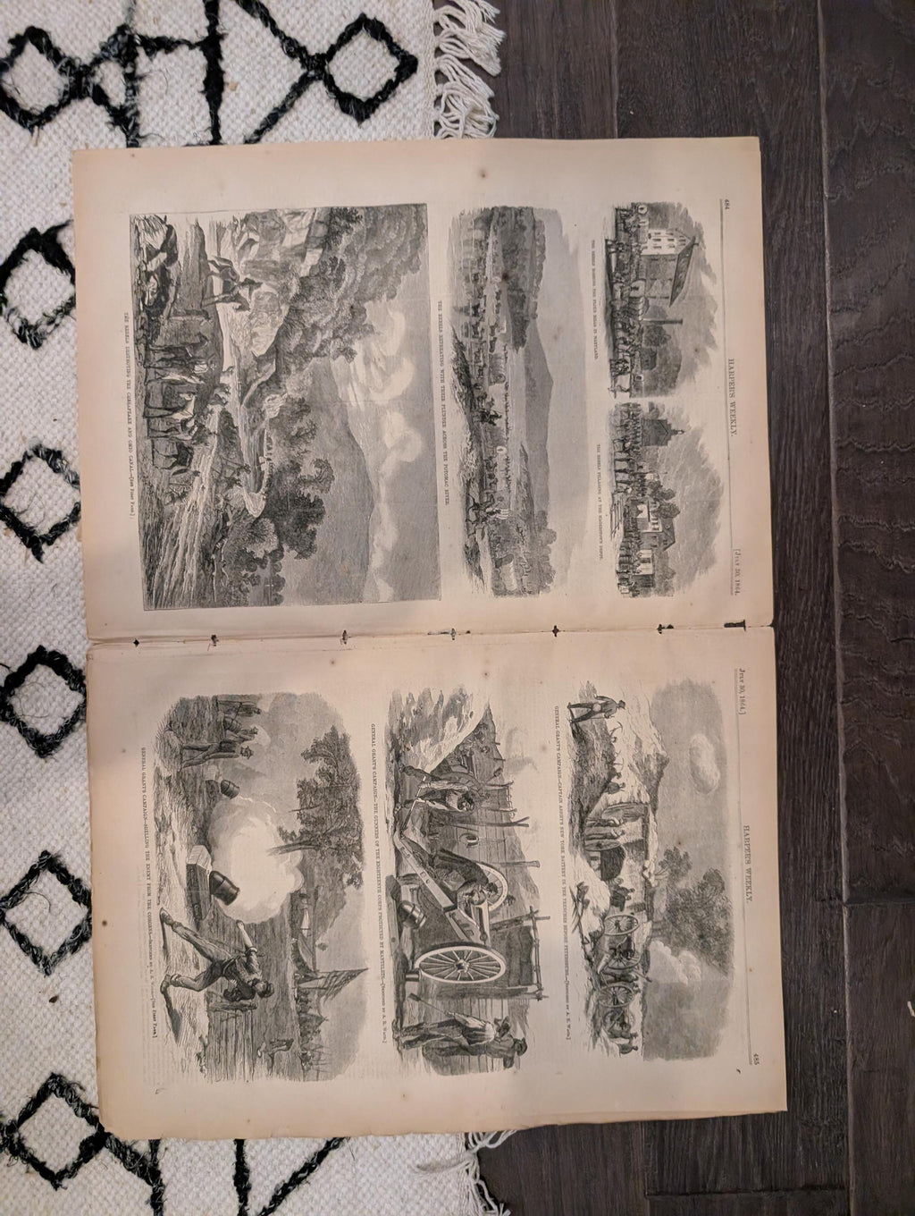 1864 Maryland Rebel Raid Harper's Weekly July 30 Petersburg Trenches