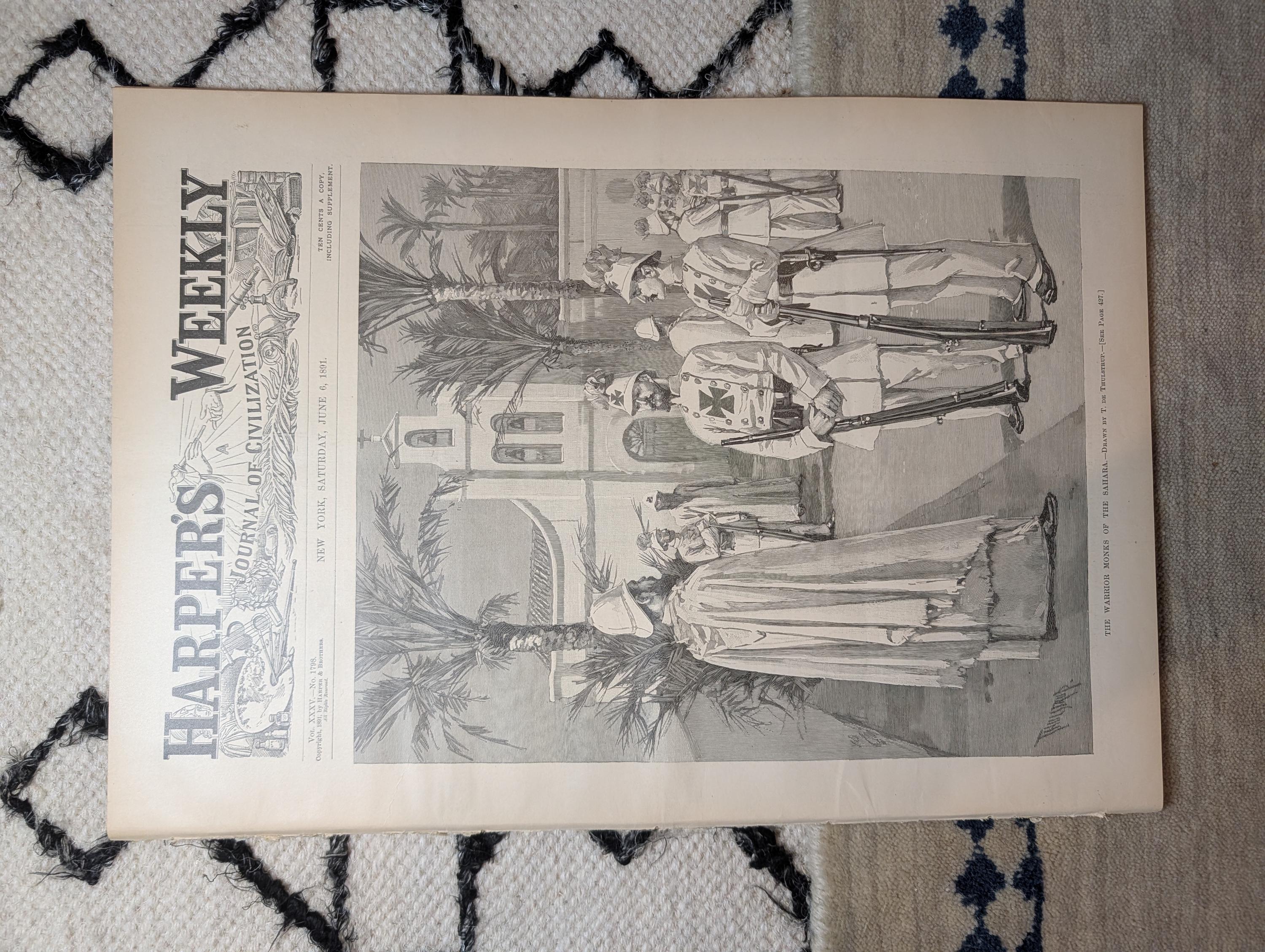 1891 Seattle & Puget Sound Seven-Scene Centerfold, Washington State — Jun 6