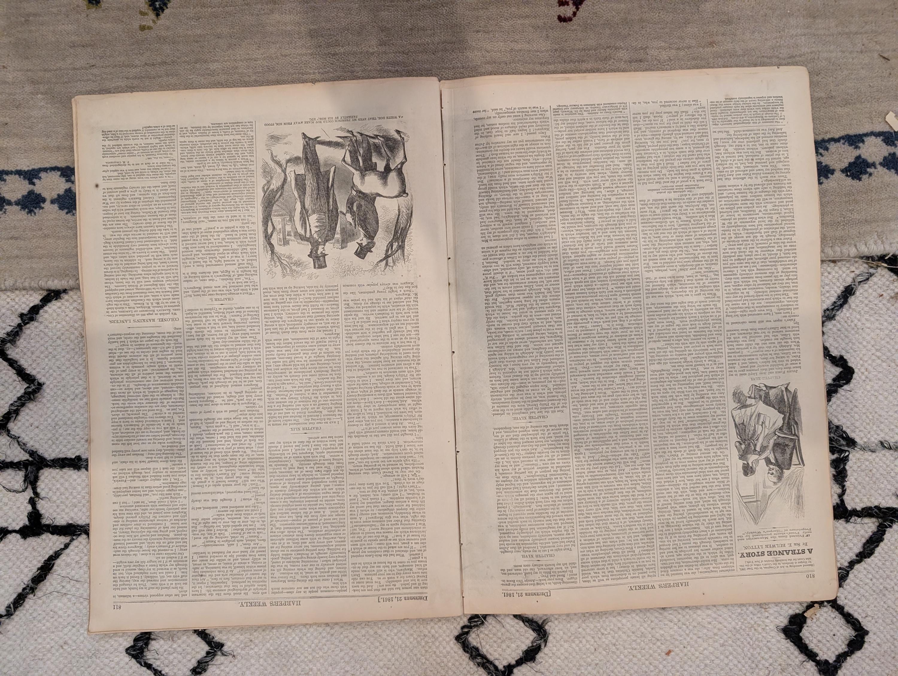 1861 Winslow Homer Bivouac Fire Harper's Weekly Dec 21 Ericsson Battery Tennessee Map