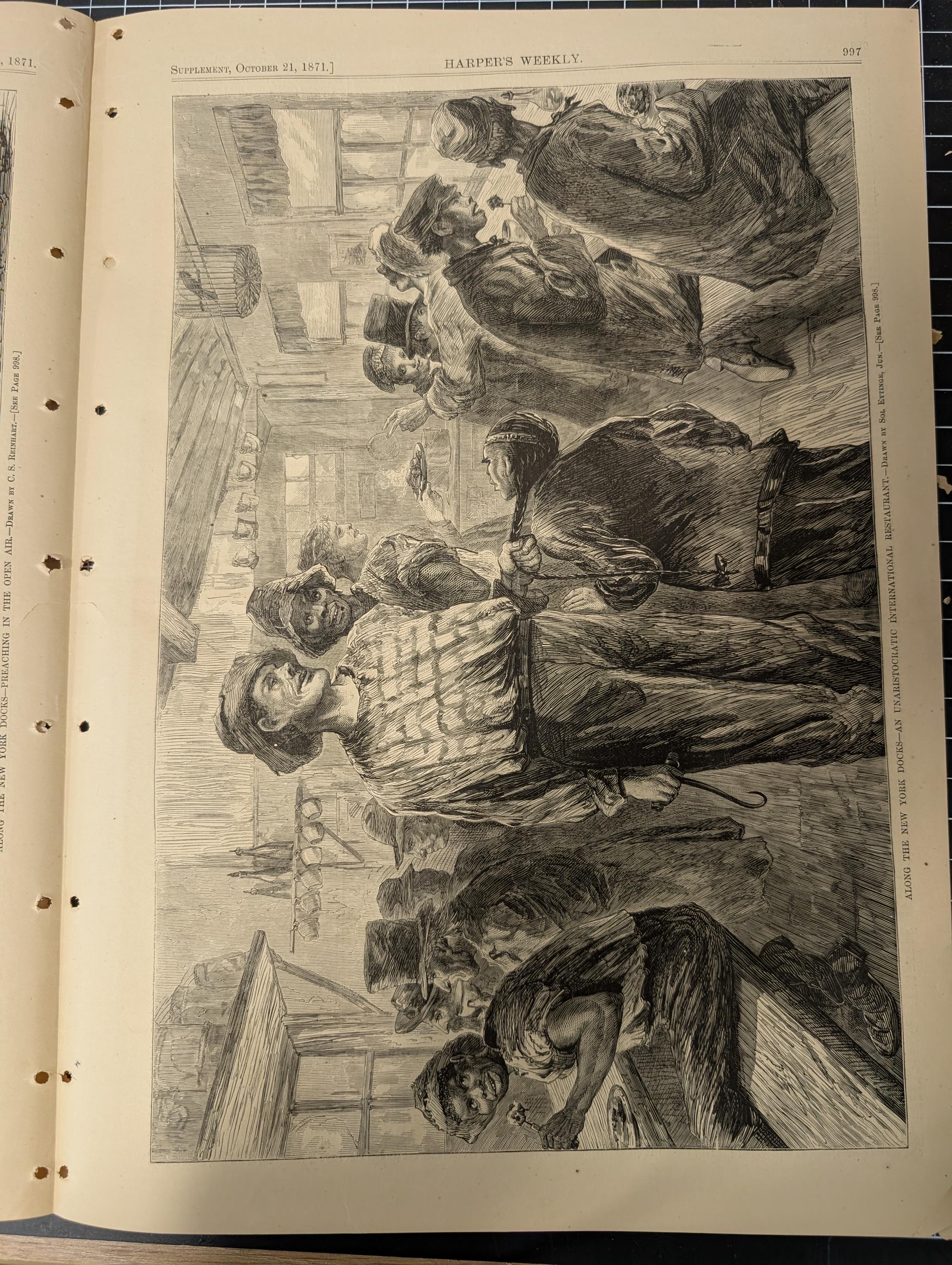 Harper’s Weekly – October 21, 1871 – Complete w/ Supplement (24 pp) | Chicago Before the Fire Double-Page, Nast “Brains” Cartoon, Mont Cenis