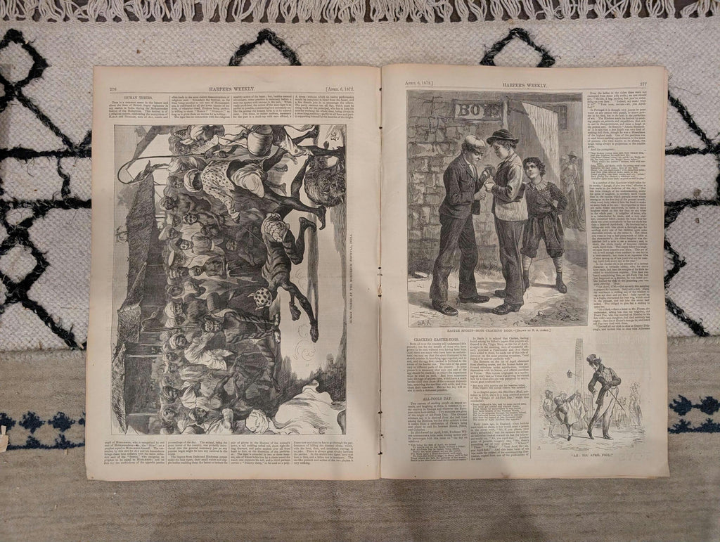 1872 April Fools Day Harper's Weekly April 06 Nast Supreme Court