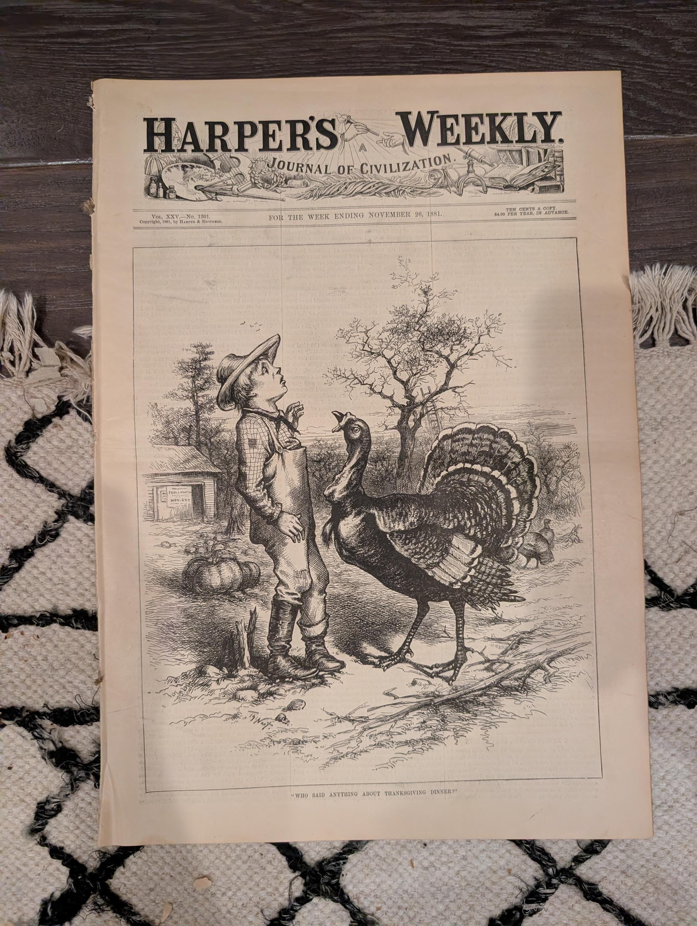 1881 Guiteau Trial, Nast Double, HMS Inflexible, Thanksgiving, Alliance Cruise — Nov 26