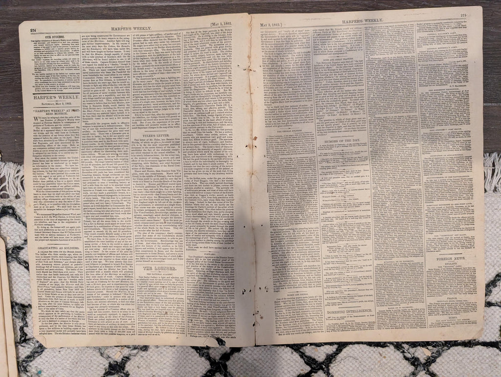 Harper’s Weekly – May 3, 1862 – Heroes of Shiloh • Merrimac Scenes • Fort Pulaski • Winslow Homer Prints