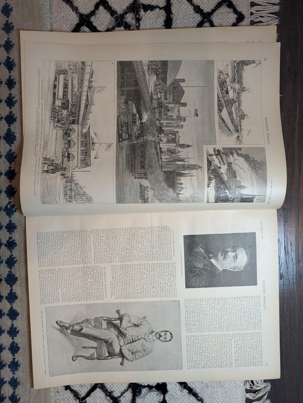 1891 Remington "The Last Stand" Double-Page Centerfold — Buffalo Bill — Jan 10