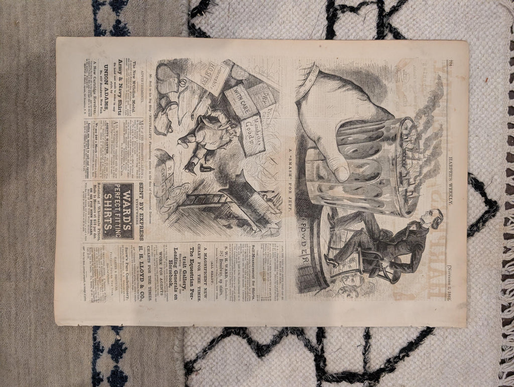 1861 Ironclad Merrimac Harper's Weekly Nov 02 Port Royal Expedition Submarine